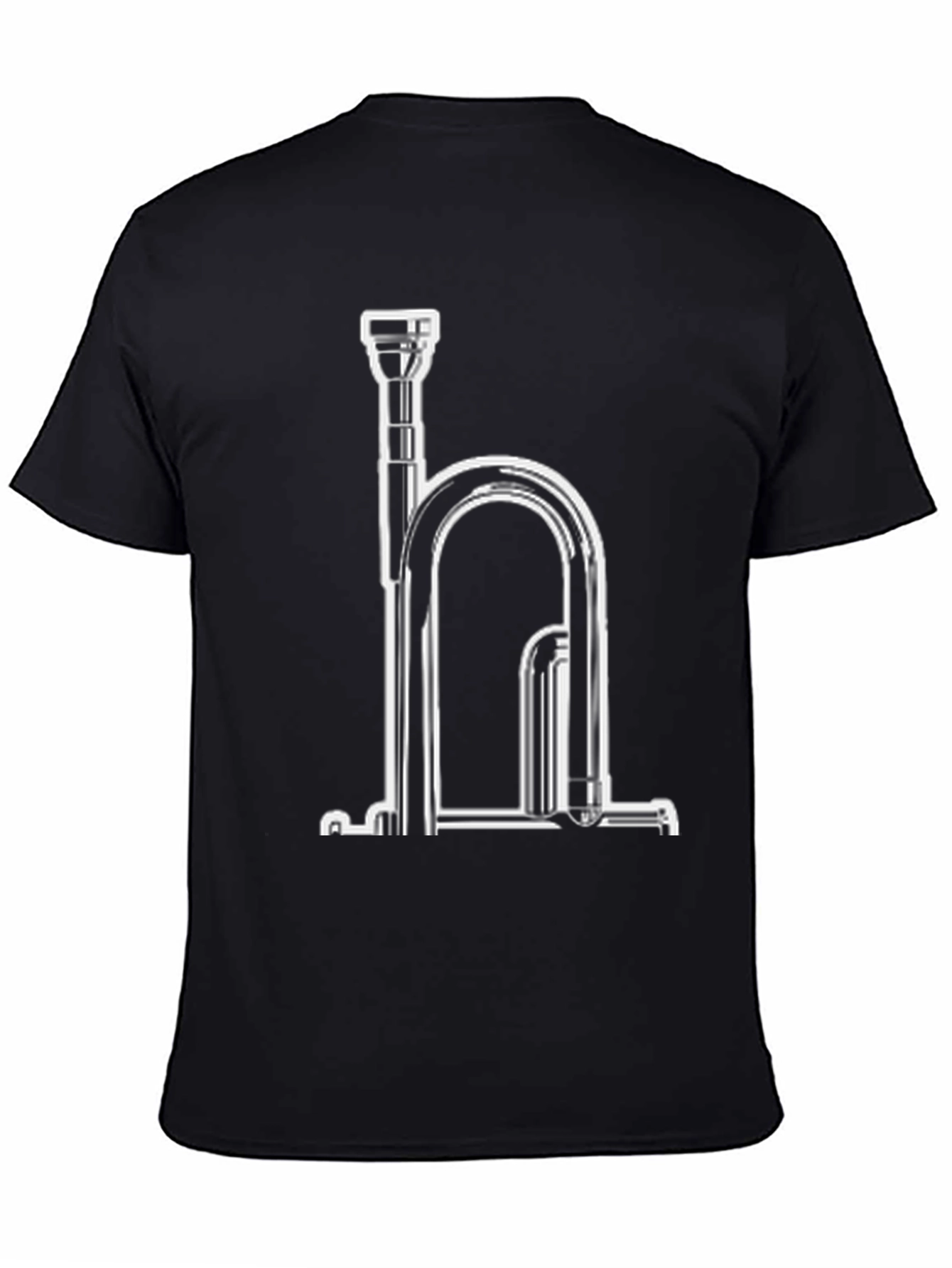 Musical Instrument Graphic Tee - Black Cotton Blend