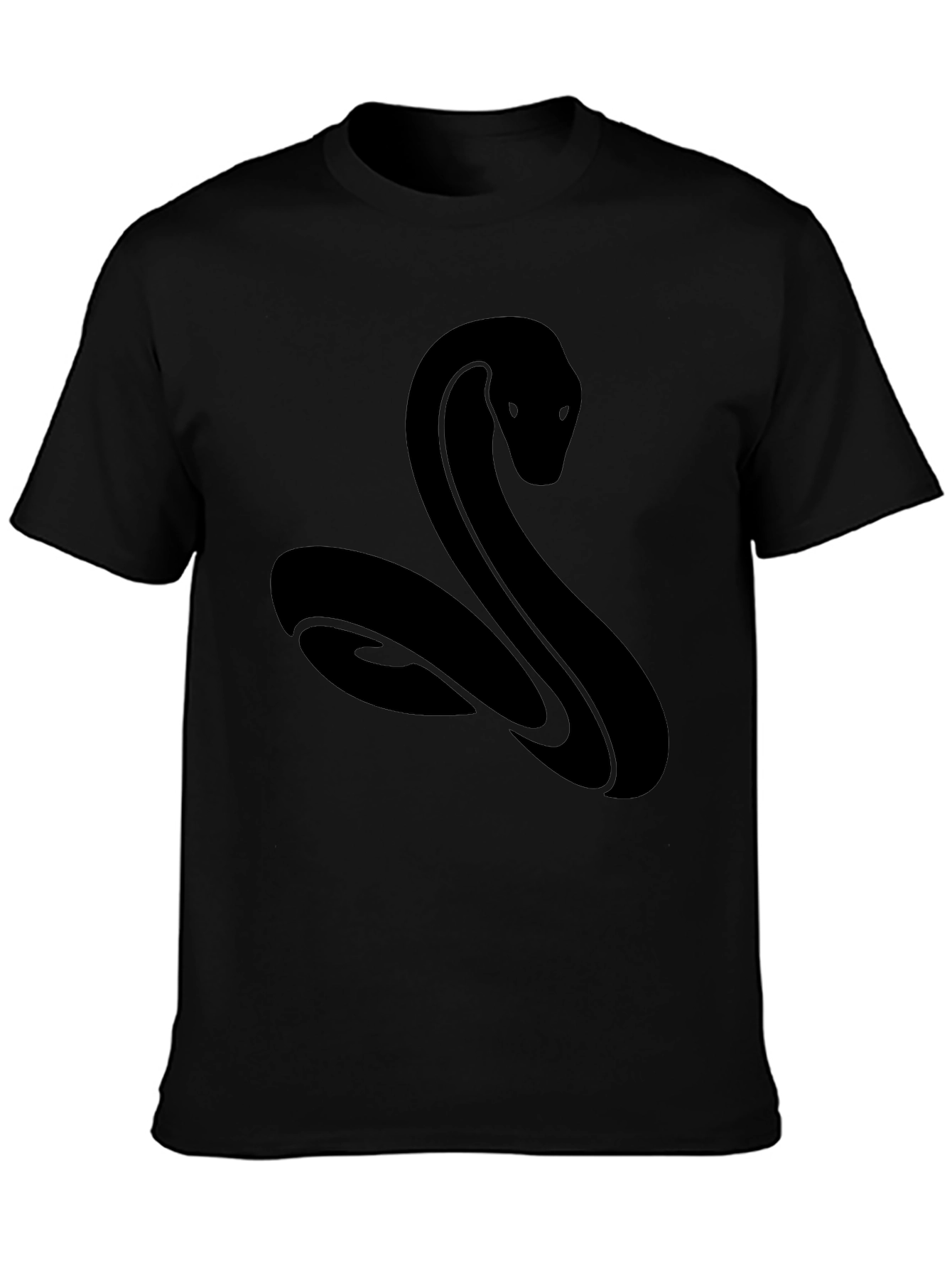 Black Snake Graphic T-Shirt - Mens Casual Tee