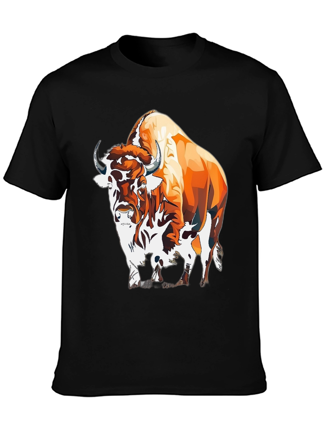Buffalo Graphic Tee - Cool Animal Design Shirt