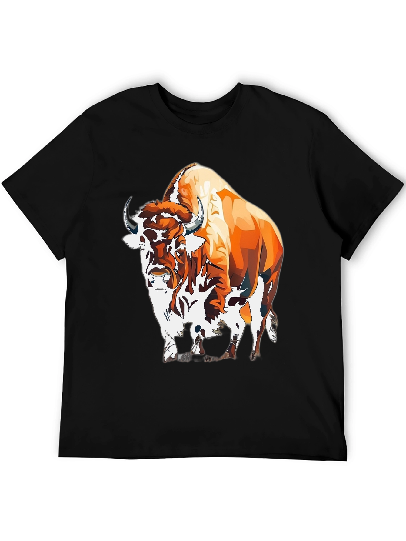 Buffalo Graphic Tee - Cool Animal Design Shirt