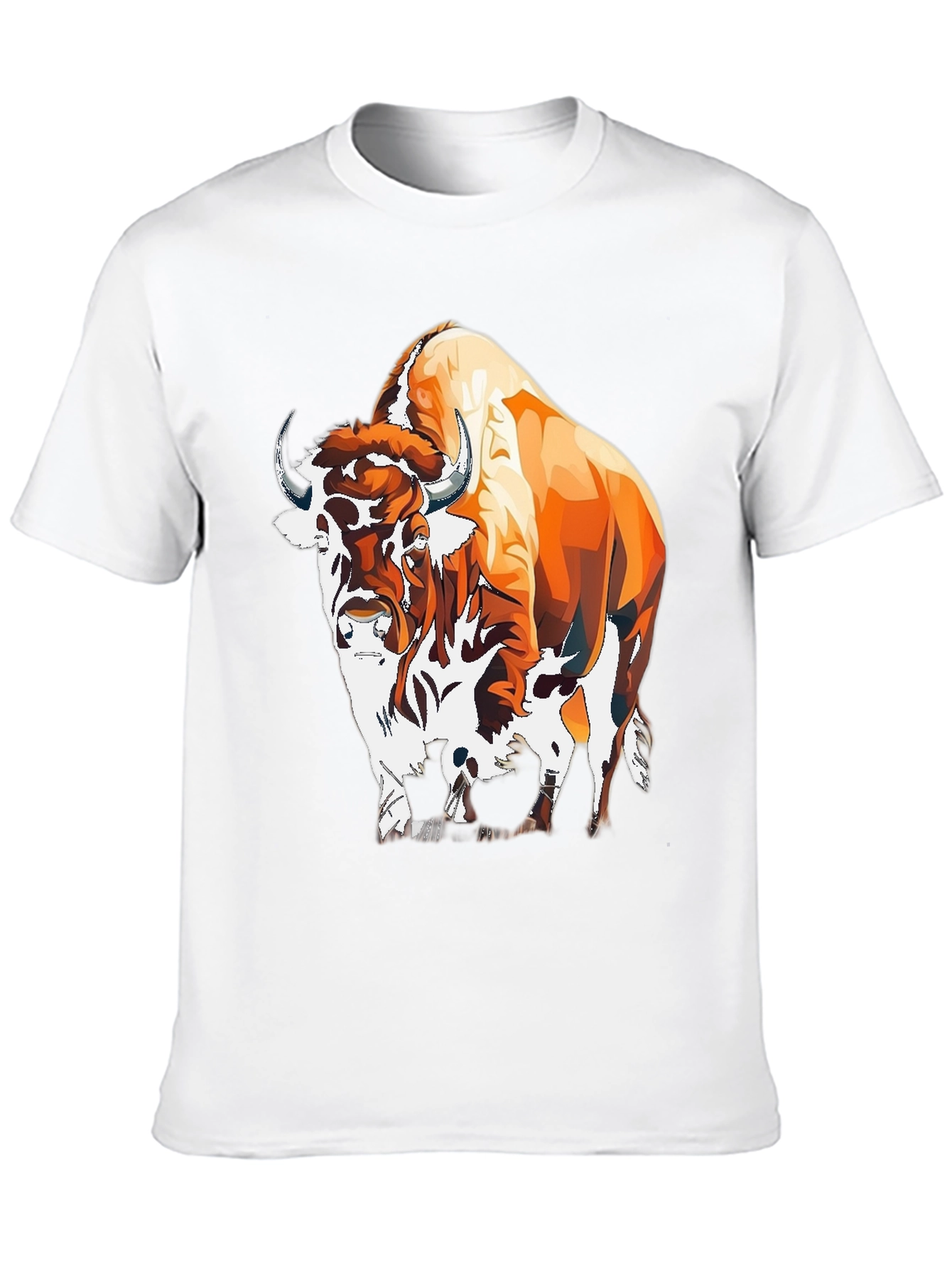 Buffalo Graphic Tee - Cool Animal Design Shirt