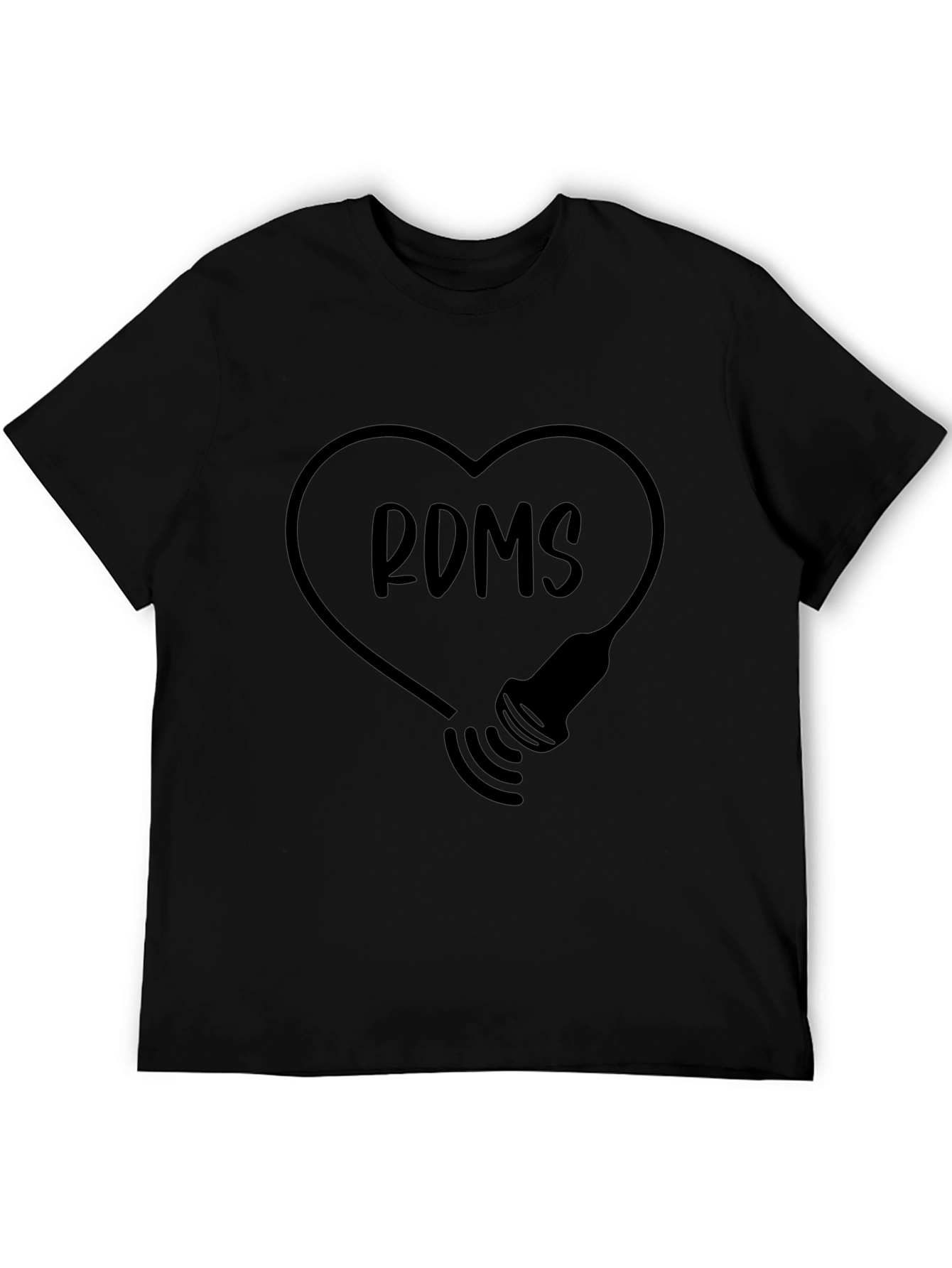 RDMS Heartbeat Ultrasound T-Shirt - Black