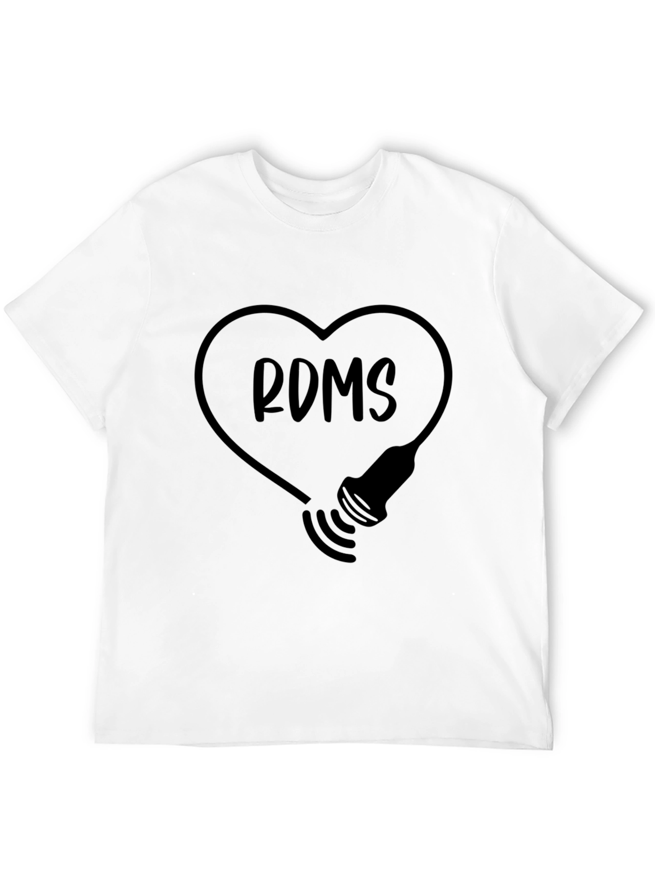 RDMS Heartbeat Ultrasound T-Shirt - Black