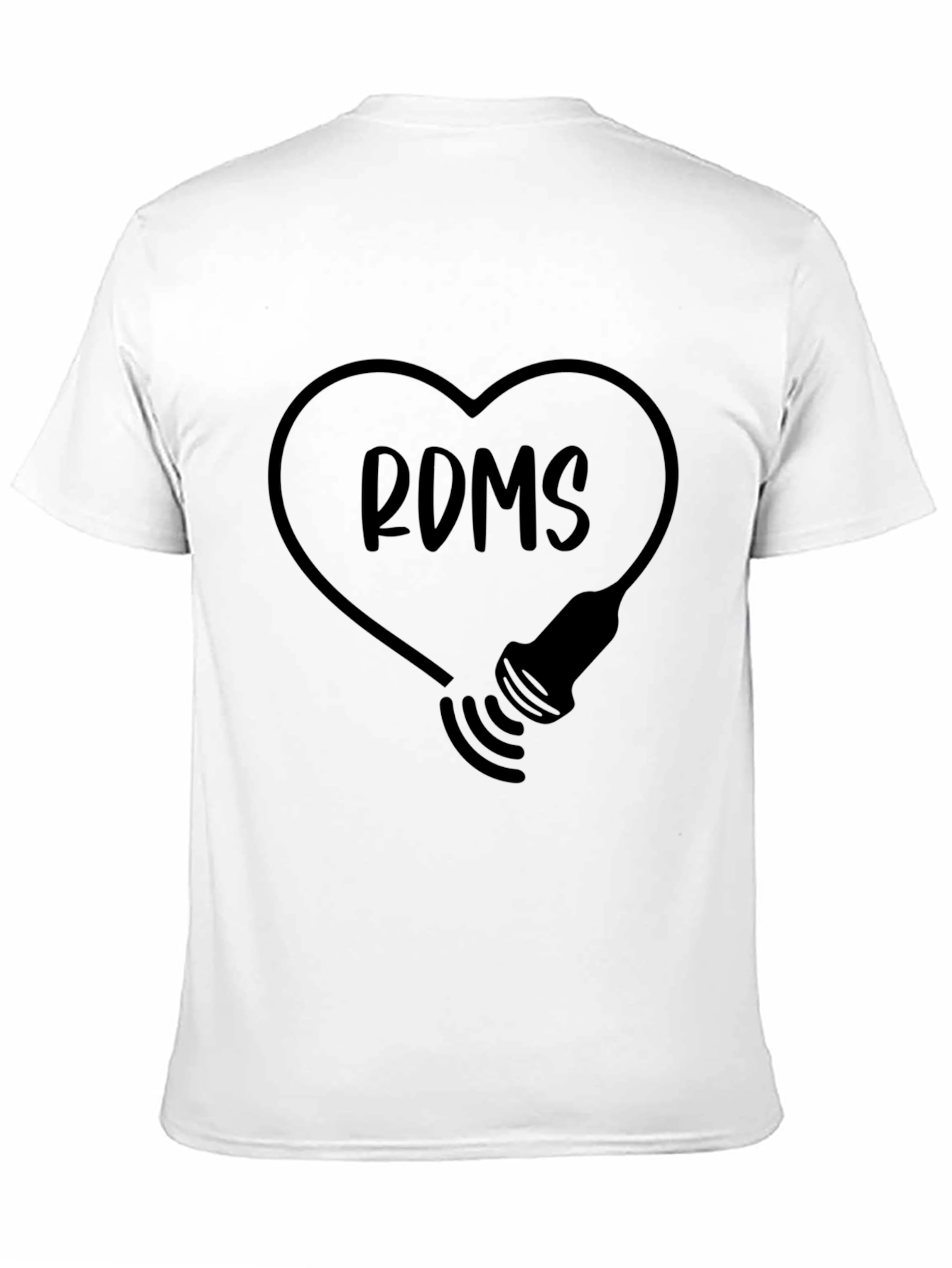 RDMS Heartbeat Ultrasound T-Shirt - Black