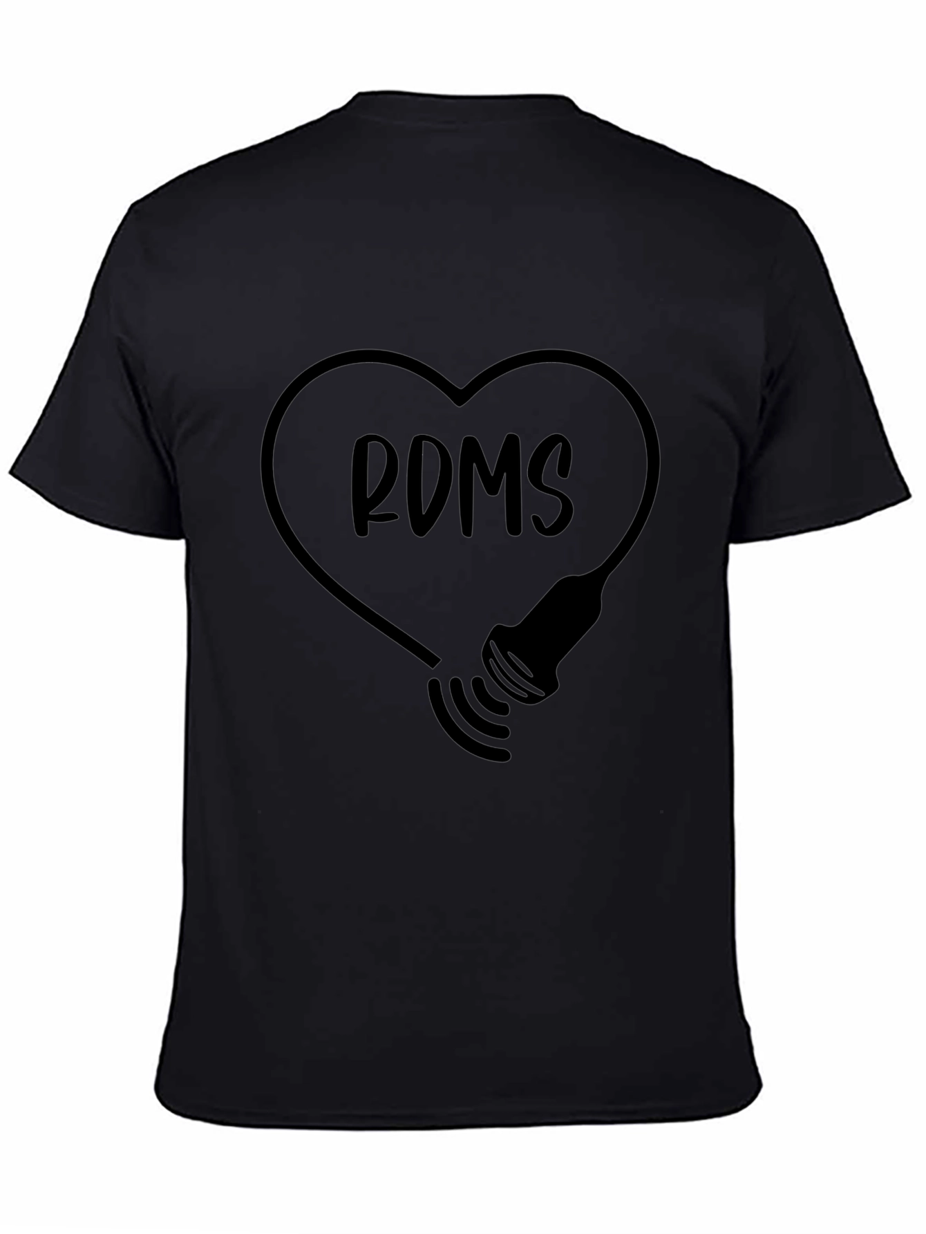RDMS Heartbeat Ultrasound T-Shirt - Black