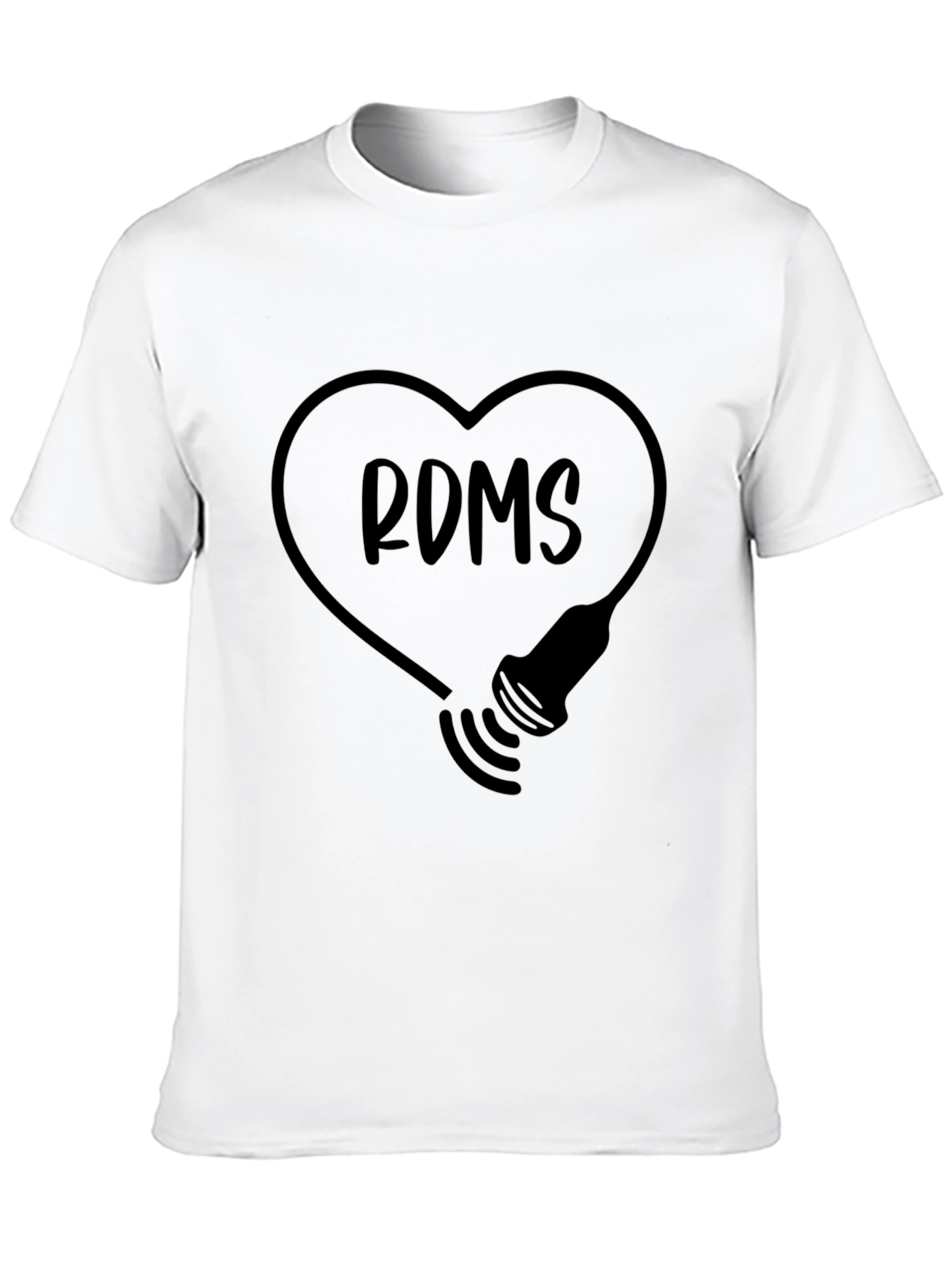 RDMS Heartbeat Ultrasound T-Shirt - Black