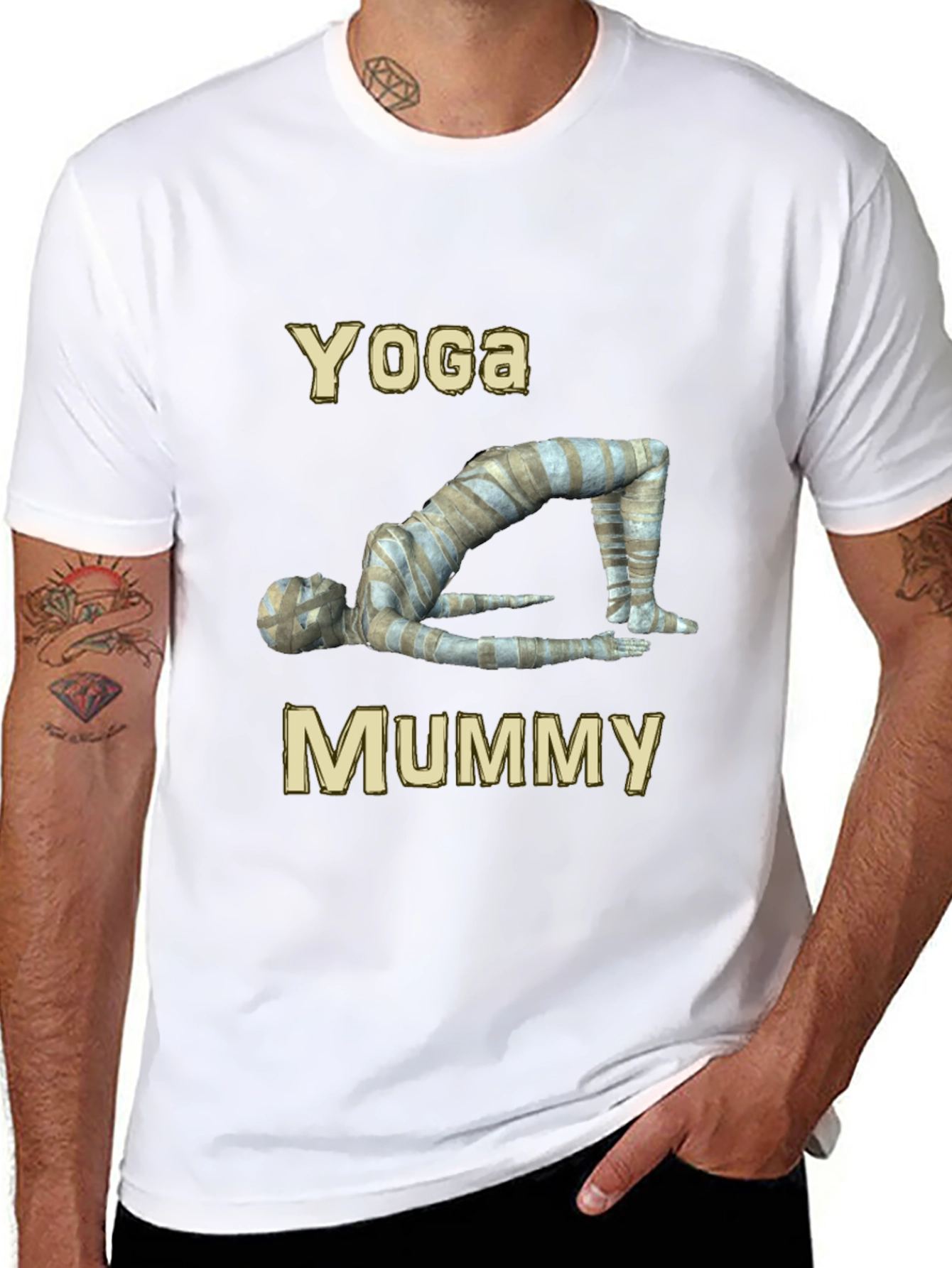 Yoga Mummy Graphic T-Shirt - Relax in Style