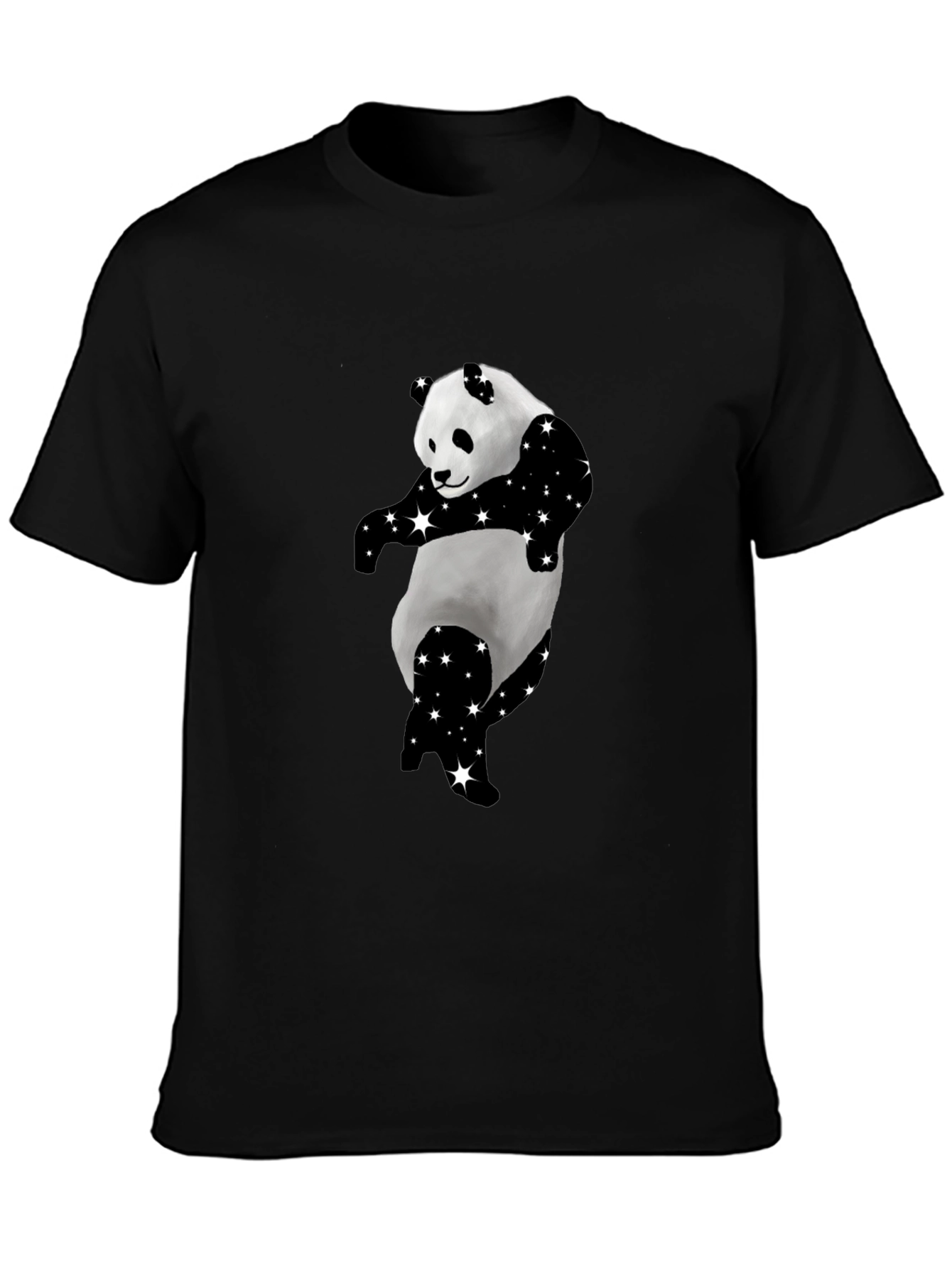Dancing Panda Starry Black T-Shirt