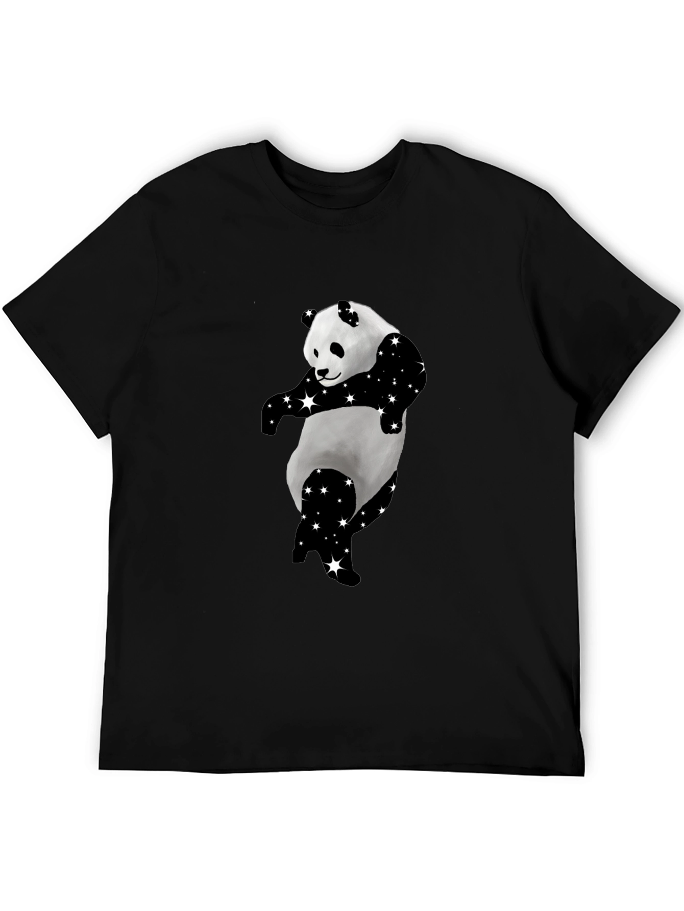 Dancing Panda Starry Black T-Shirt