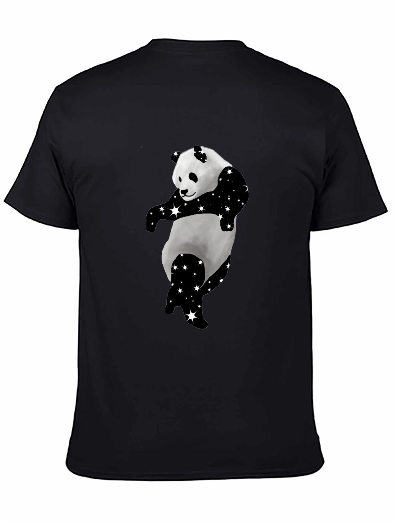 Dancing Panda Starry Black T-Shirt