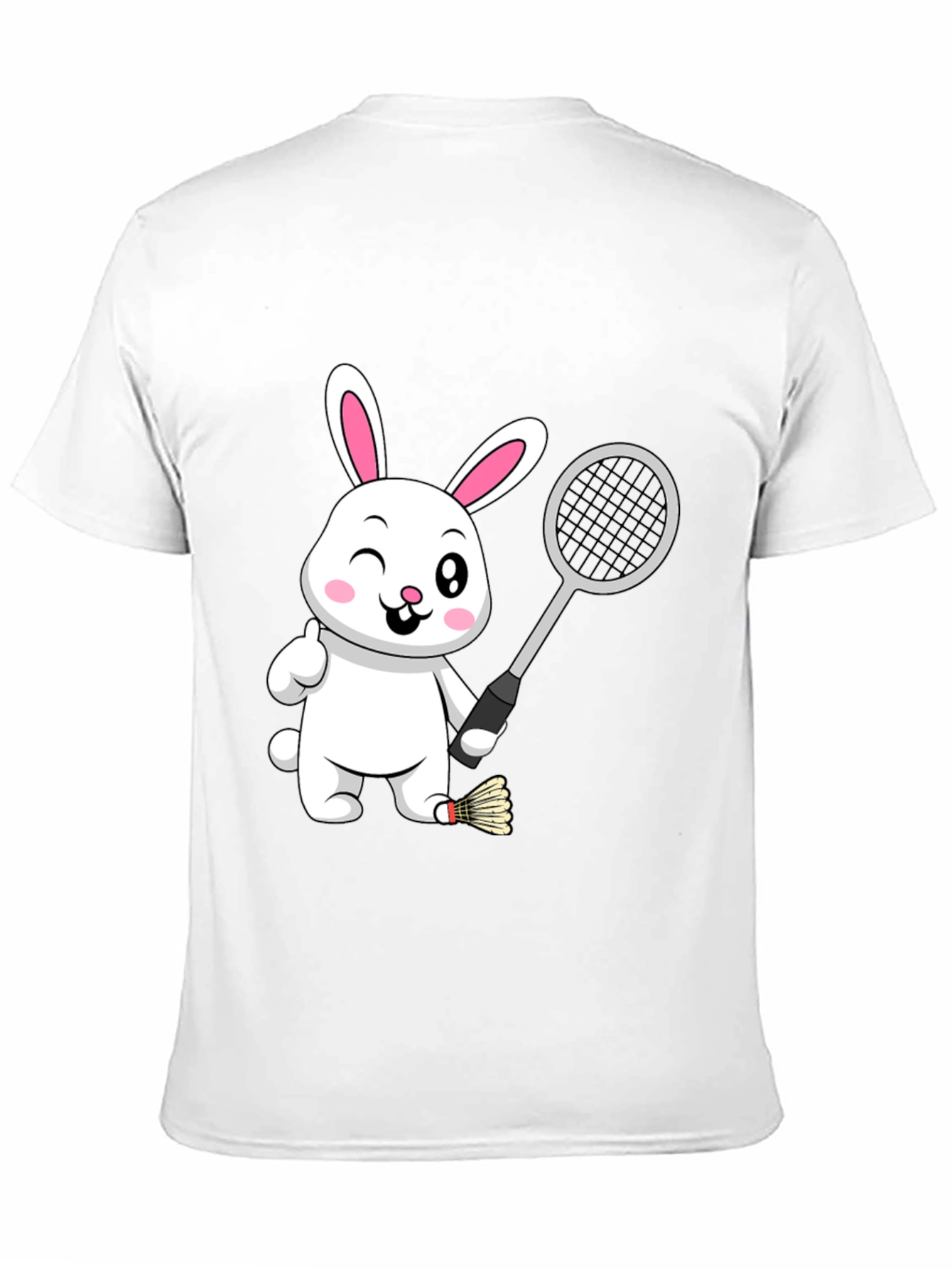 Badminton Bunny Black T-Shirt