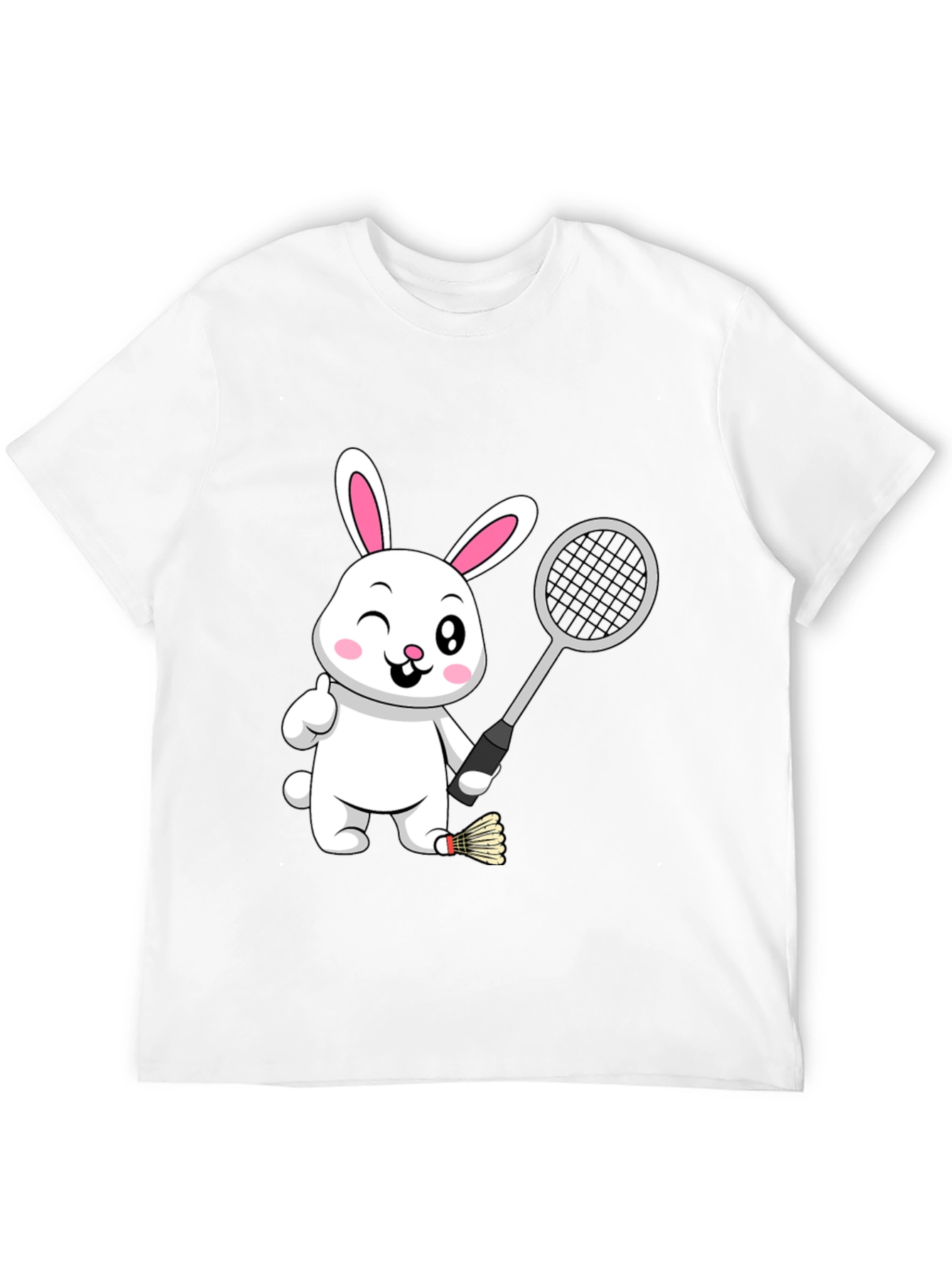 Badminton Bunny Black T-Shirt