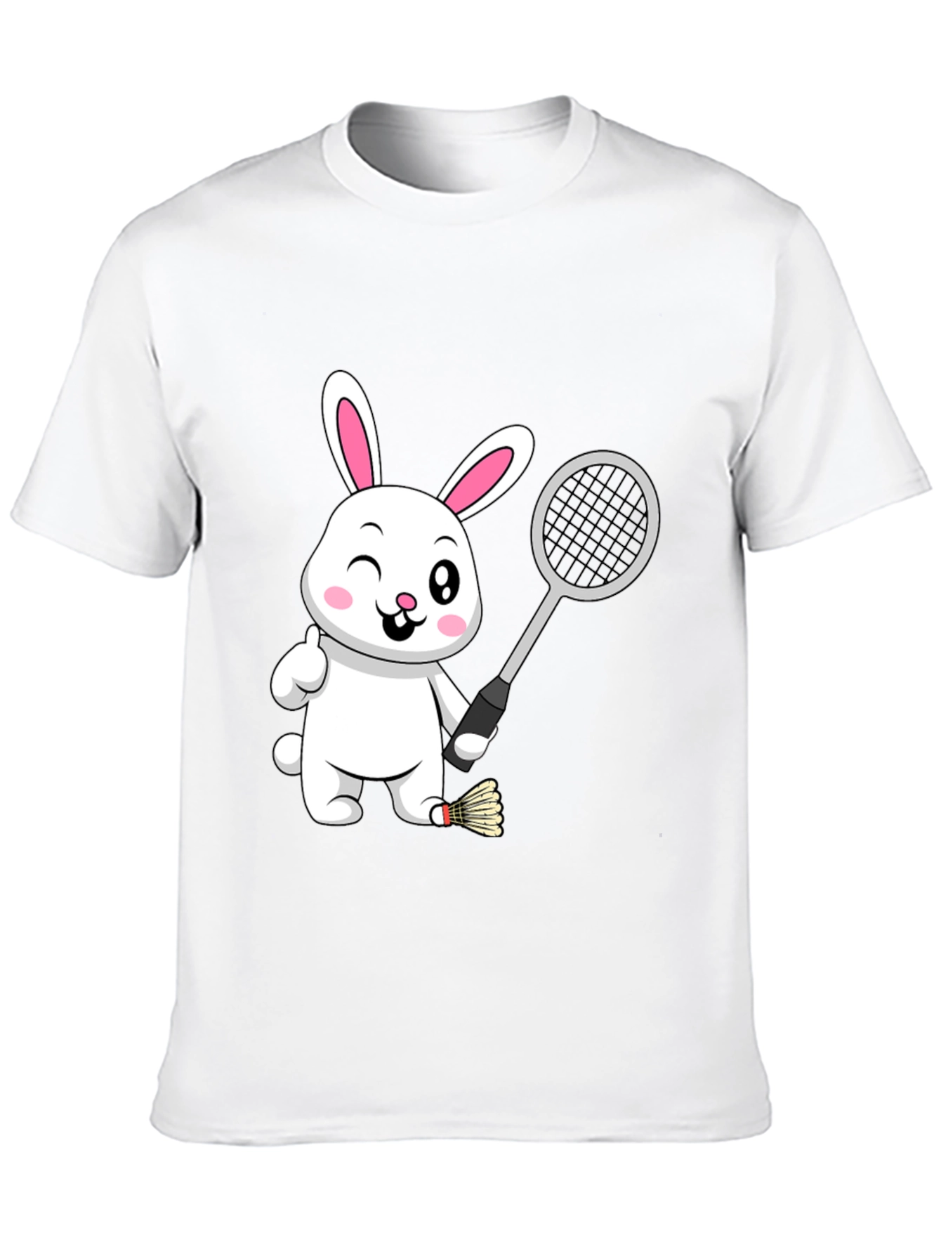 Badminton Bunny Black T-Shirt
