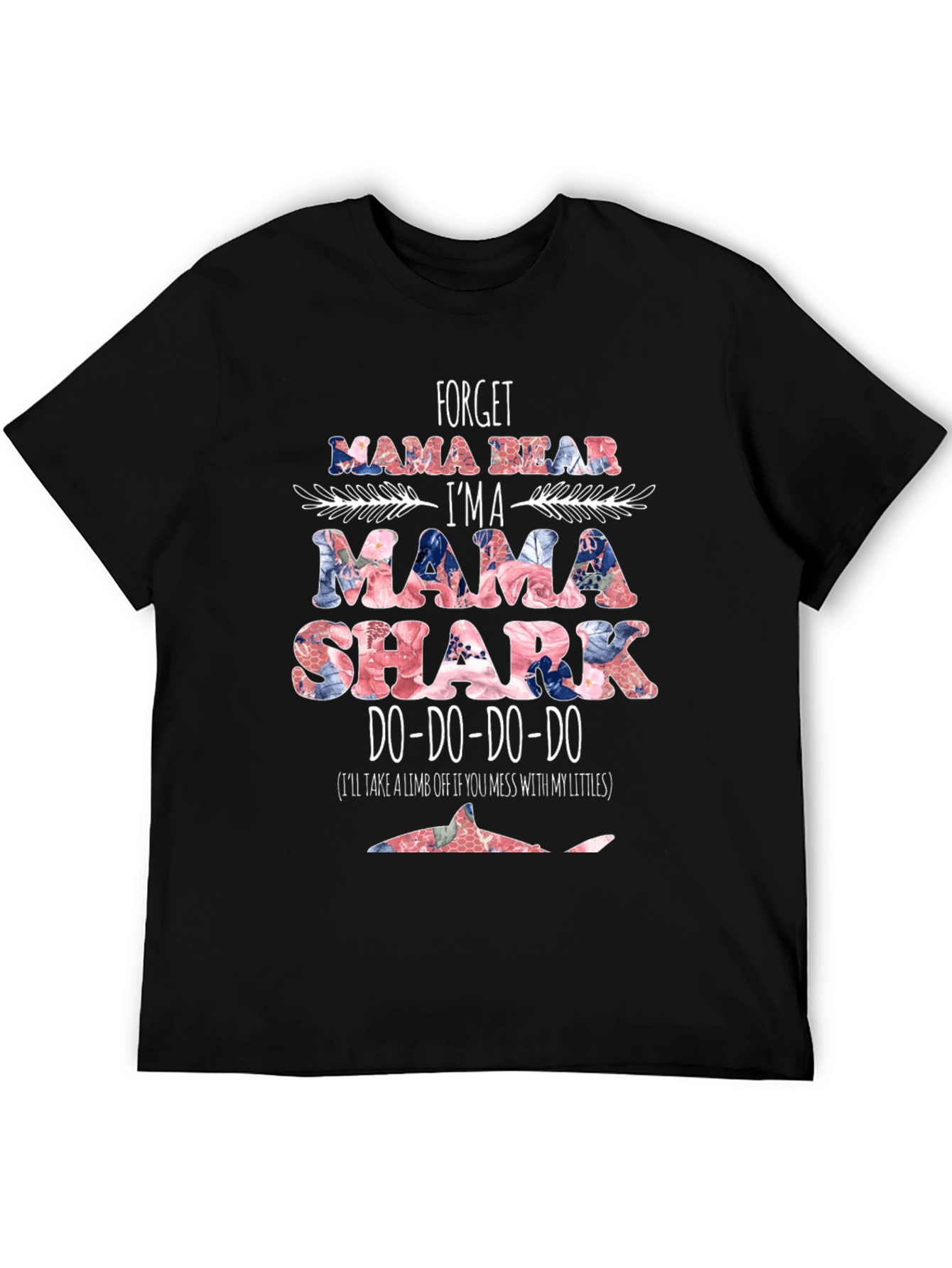 Mama Shark Graphic Tee - Floral Print