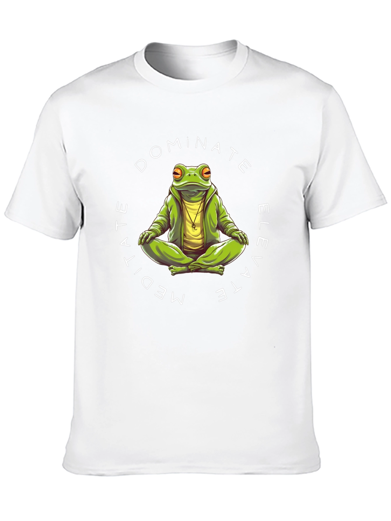 Meditate Dominate Elevate Frog Graphic T-Shirt