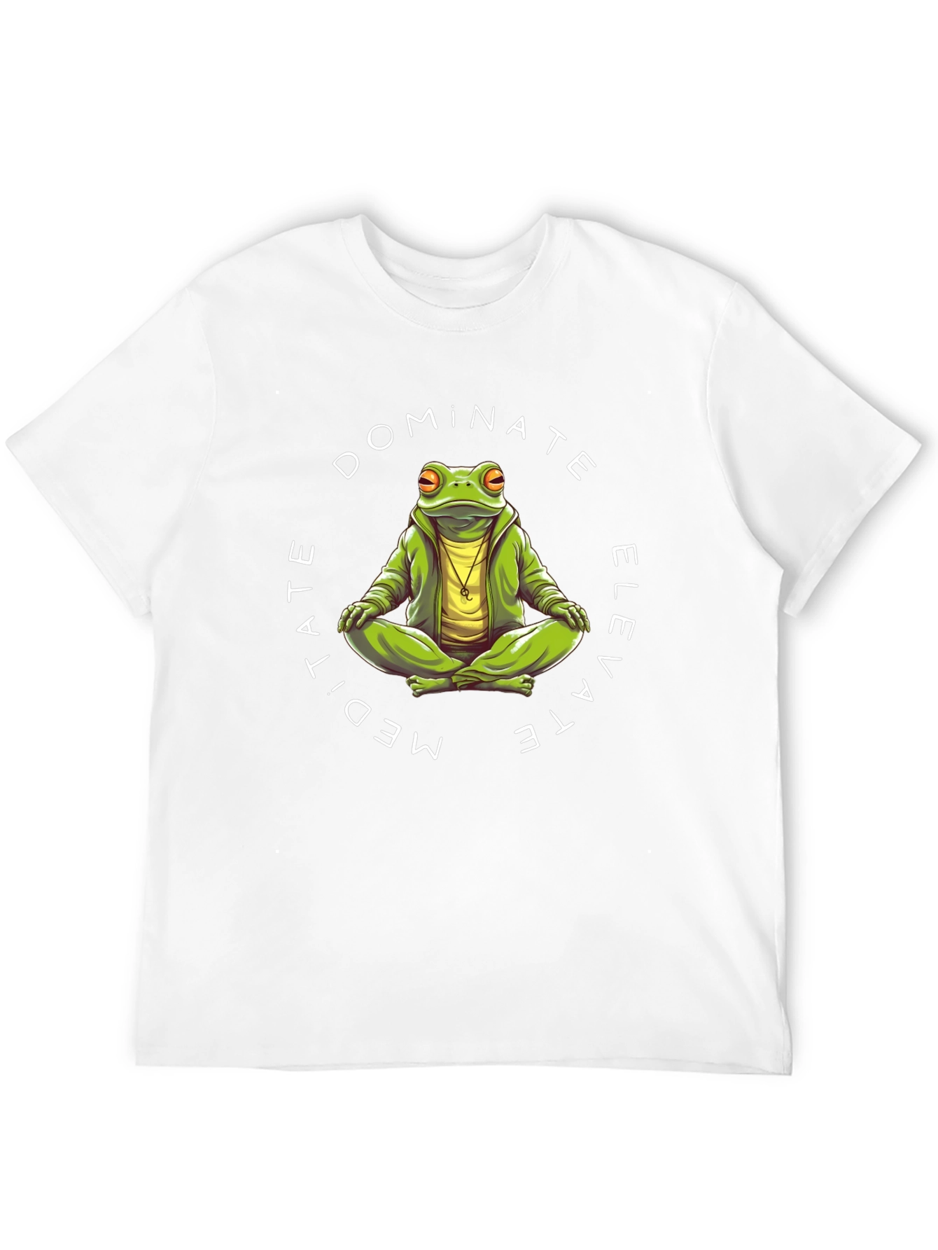 Meditate Dominate Elevate Frog Graphic T-Shirt