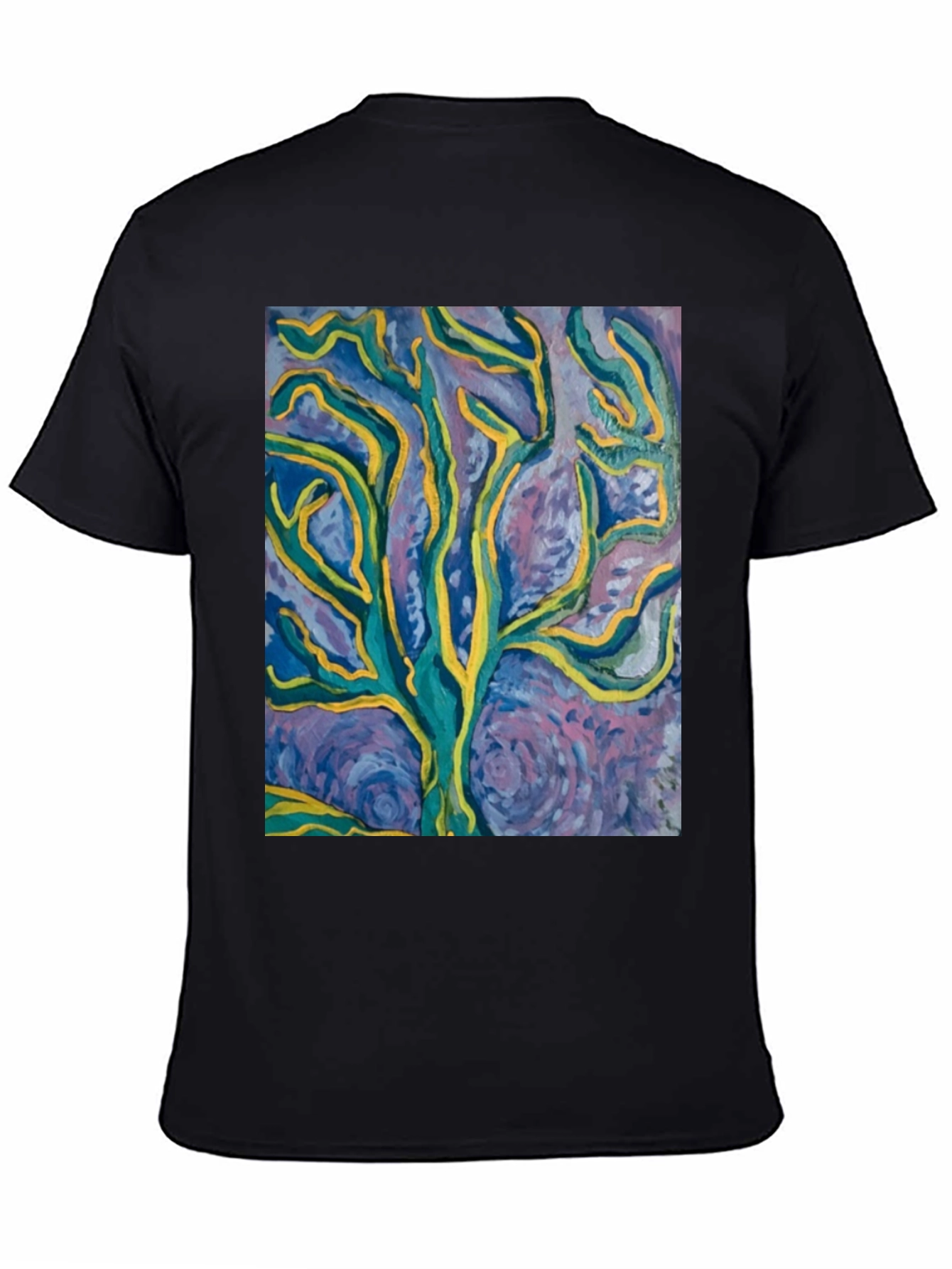 Abstract Tree Art Black T-Shirt