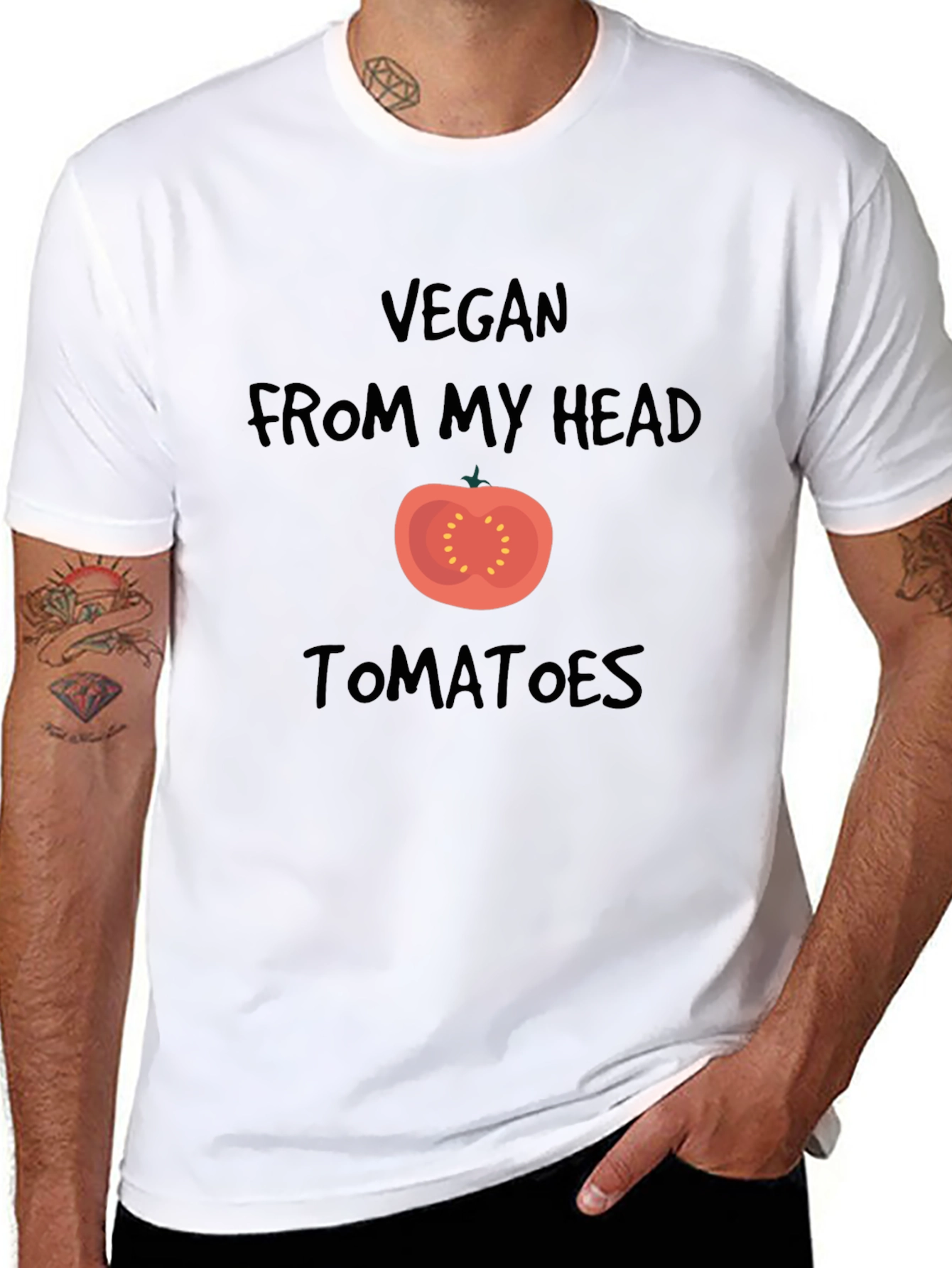 Vegan From My Head Tomatoes T-Shirt