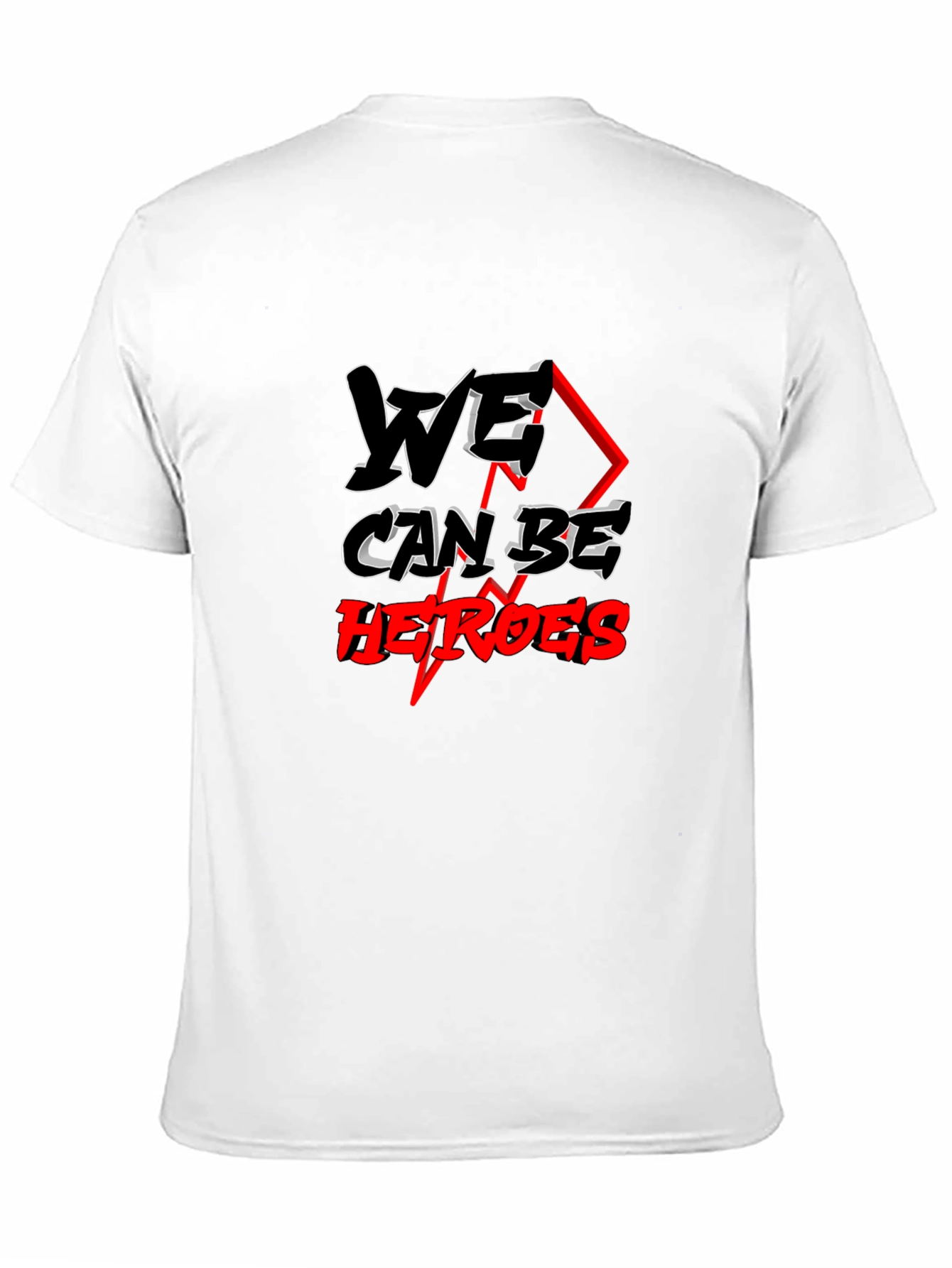 We Can Be Heroes Black Graphic Tee