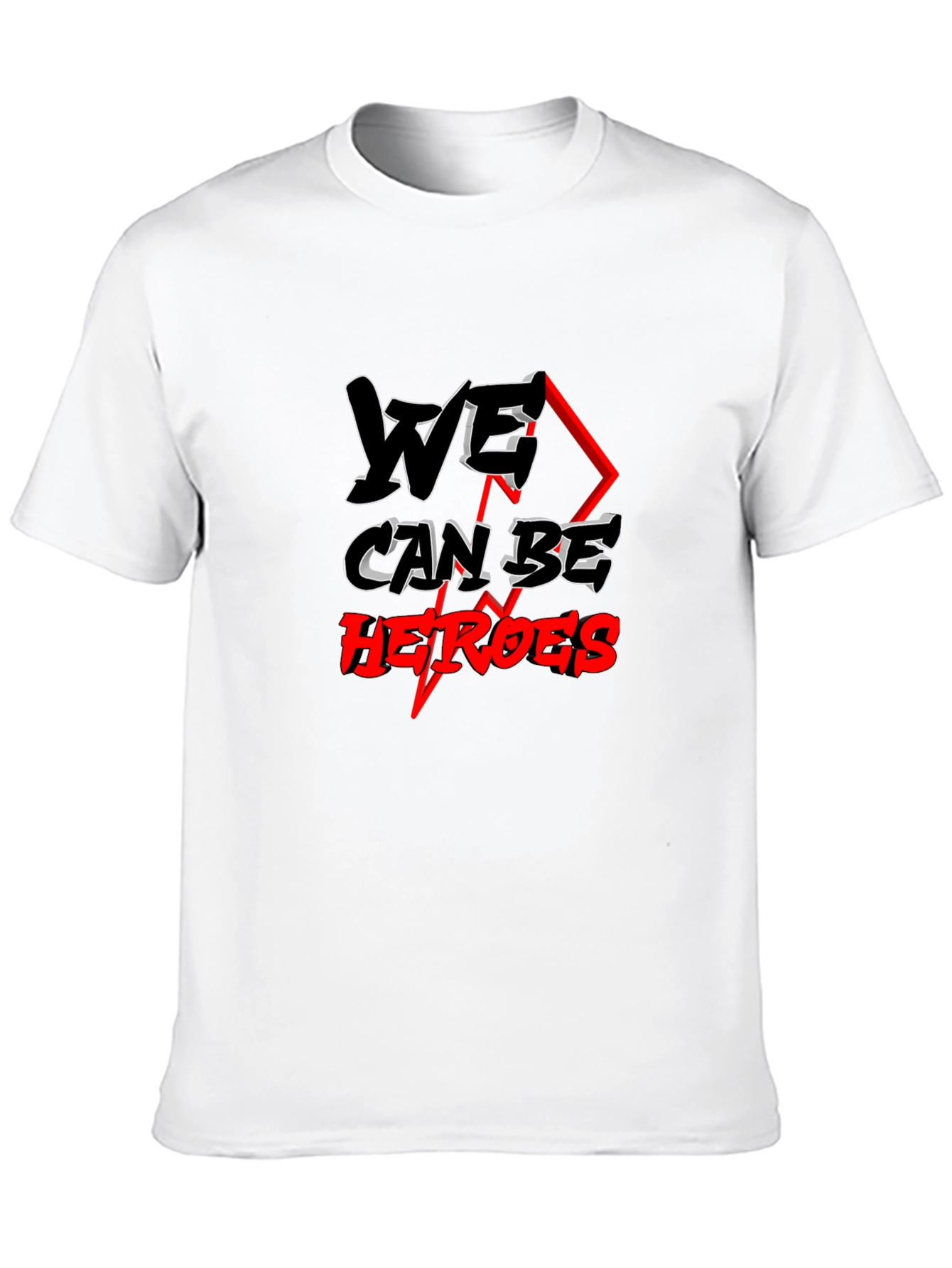 We Can Be Heroes Black Graphic Tee