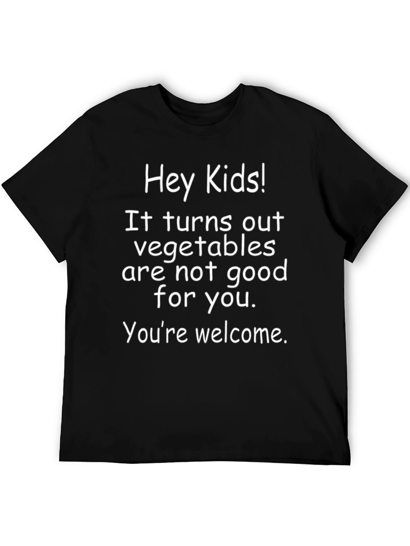 Funny Hey Kids! Vegetables Graphic T-Shirt