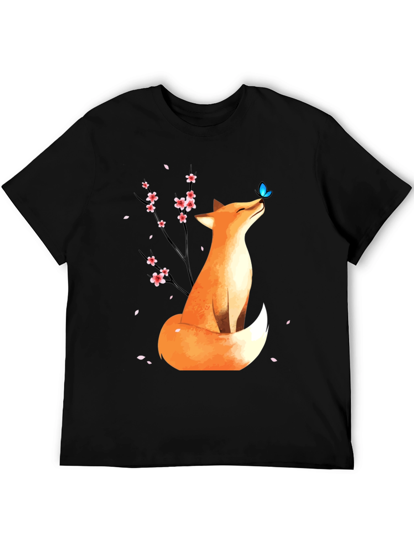 Fox and Butterfly Graphic Tee