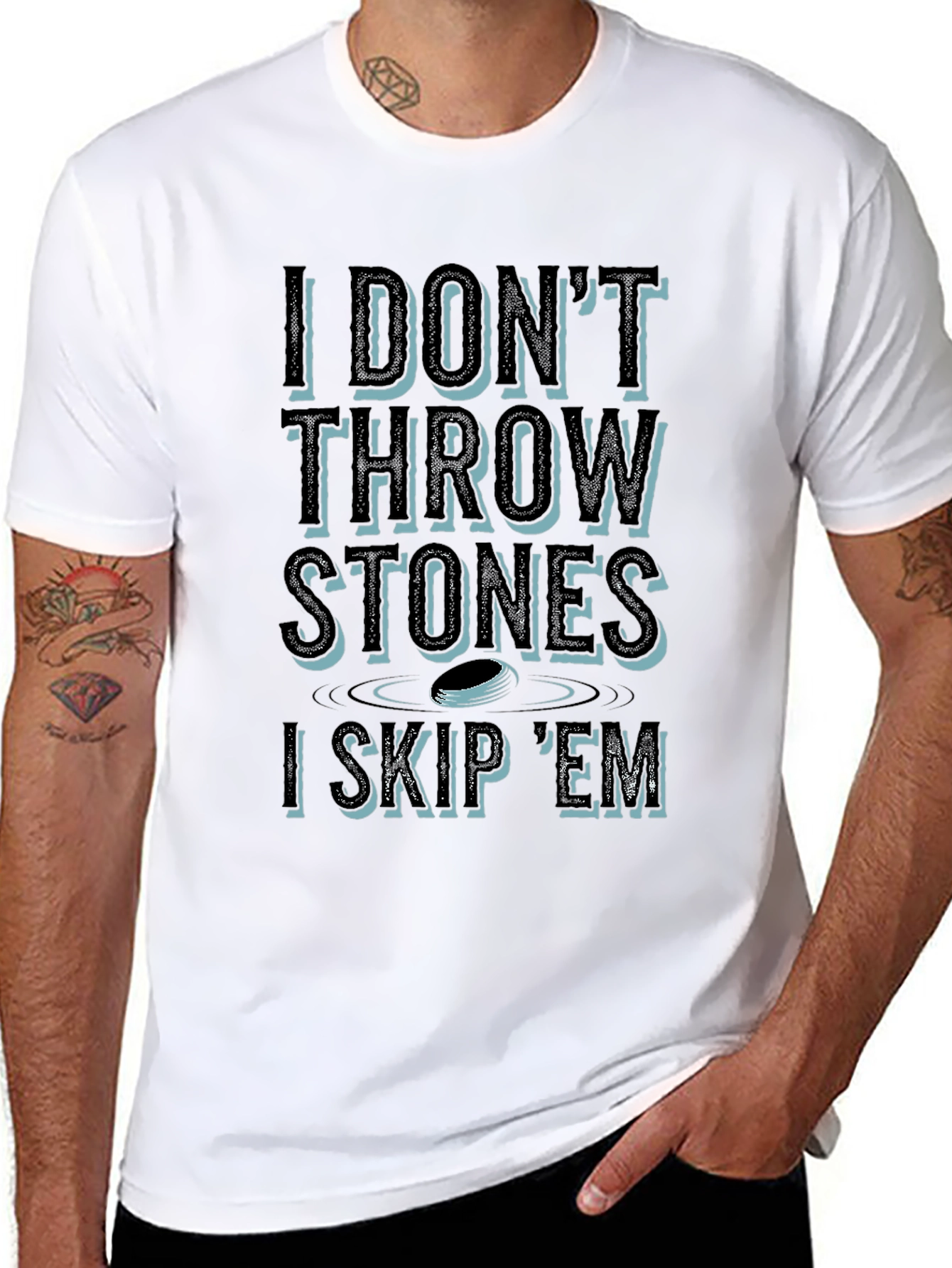 I Dont Throw Stones I Skip Em T-Shirt