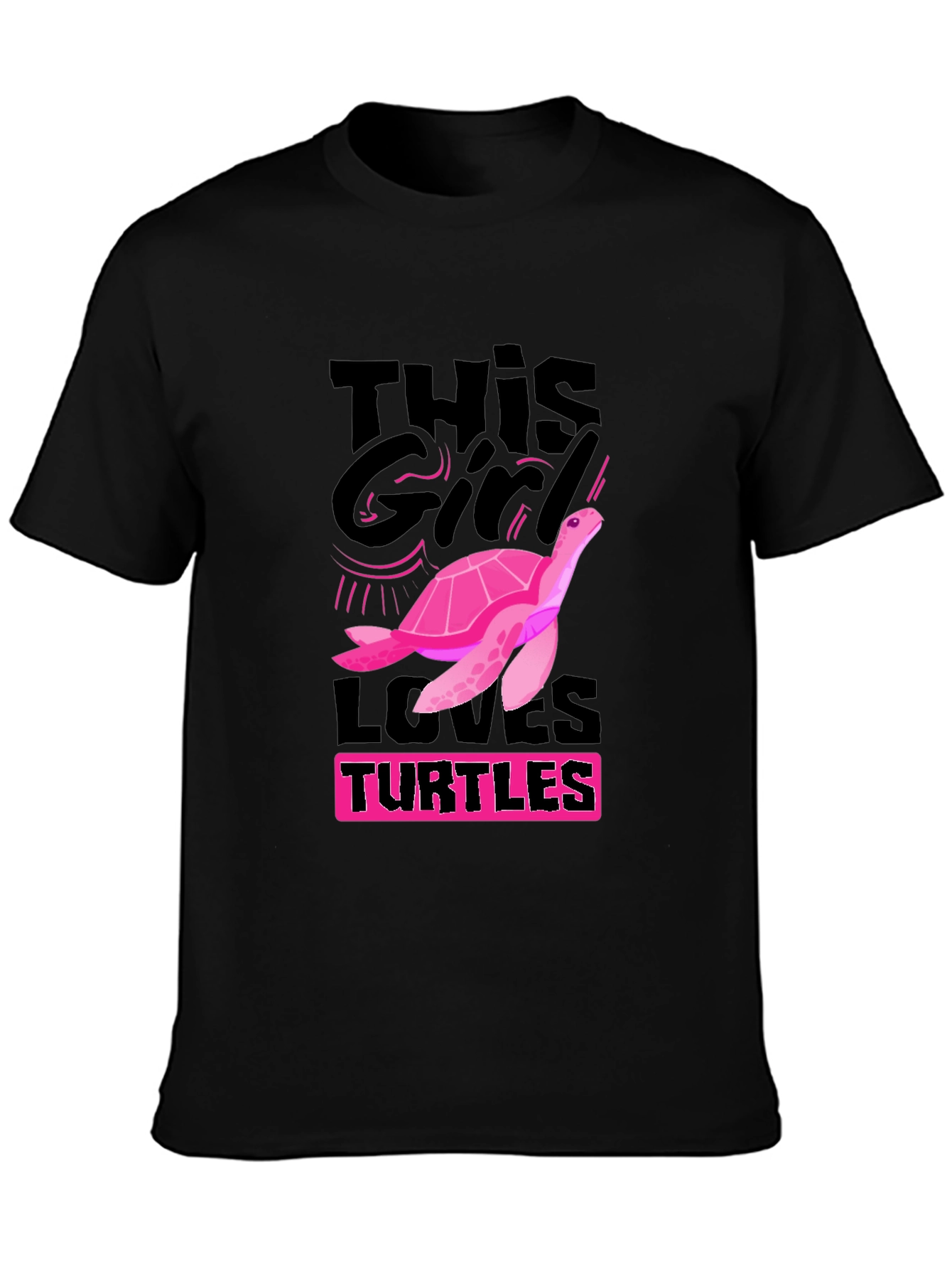 Turtle Lover Graphic Tee - This Girl Loves Turtles!
