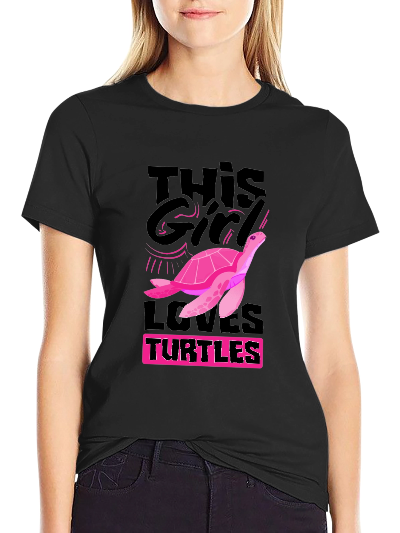 Turtle Lover Graphic Tee - This Girl Loves Turtles!