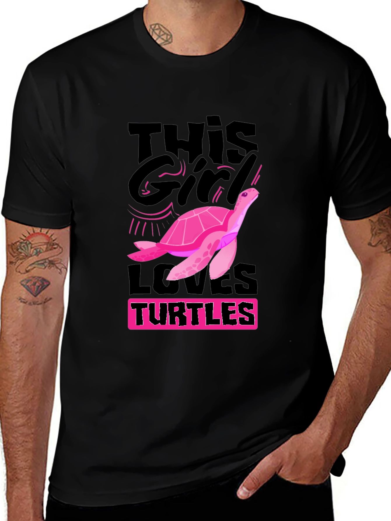 Turtle Lover Graphic Tee - This Girl Loves Turtles!
