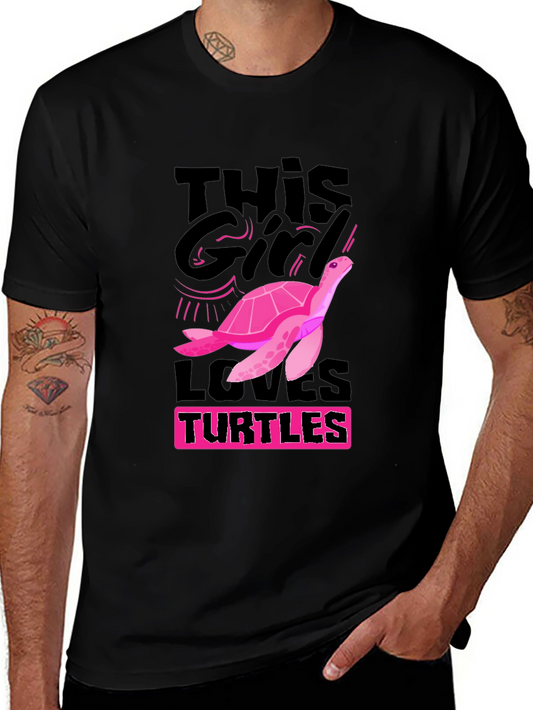 Turtle Lover Graphic Tee - This Girl Loves Turtles!