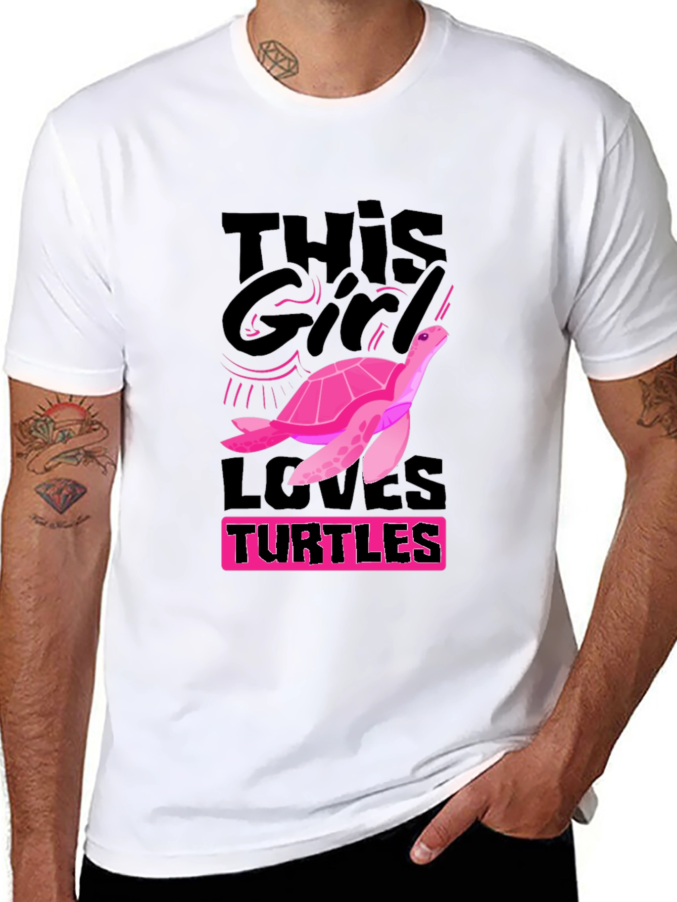 Turtle Lover Graphic Tee - This Girl Loves Turtles!
