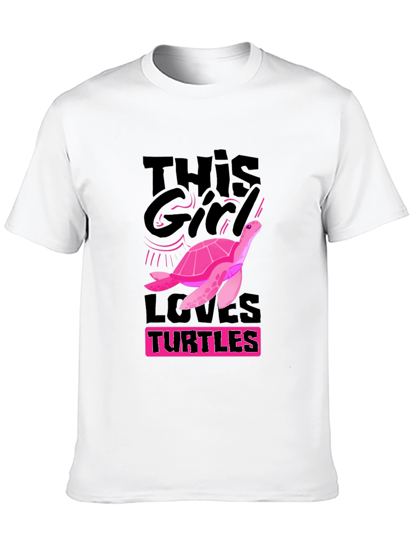 Turtle Lover Graphic Tee - This Girl Loves Turtles!