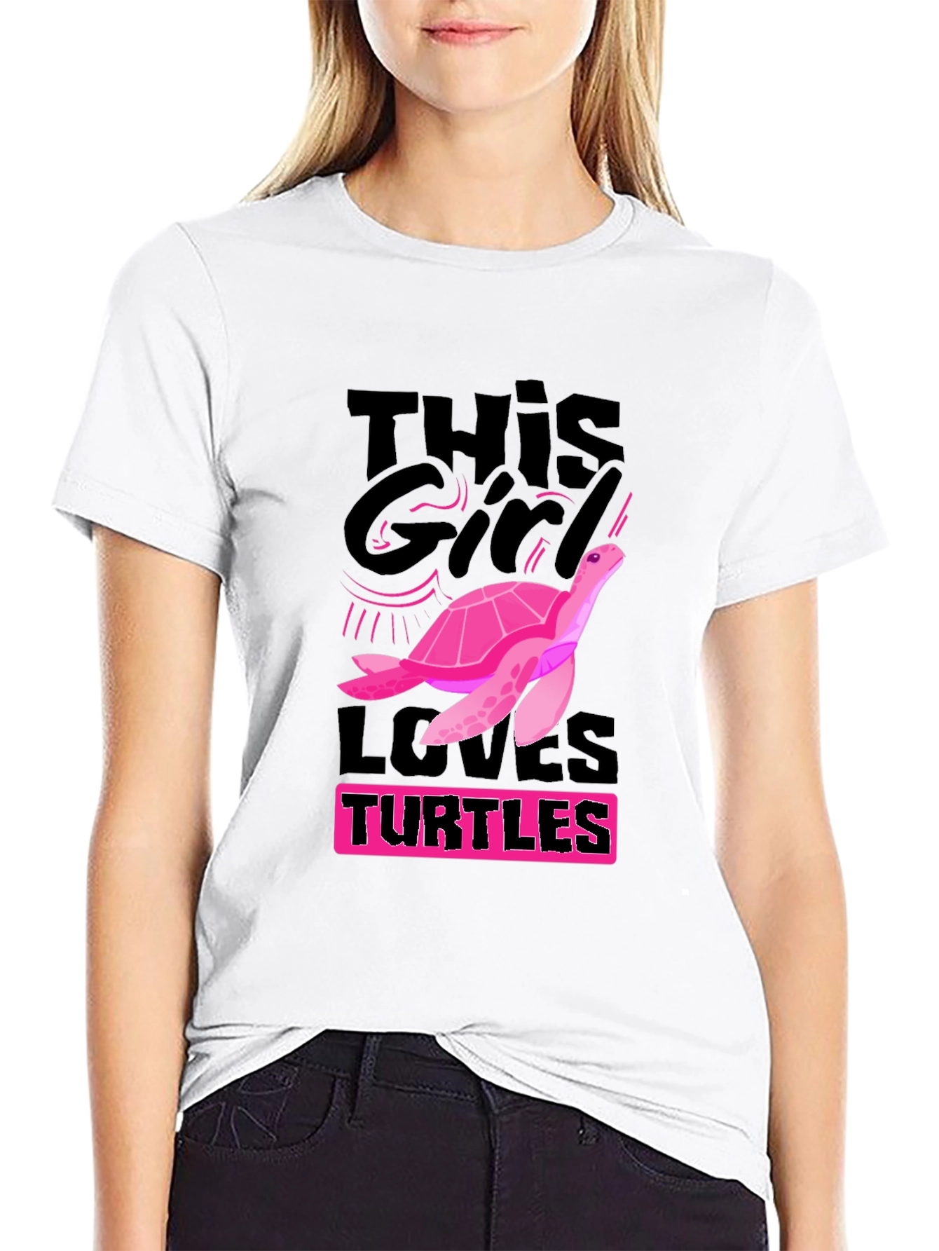 Turtle Lover Graphic Tee - This Girl Loves Turtles!