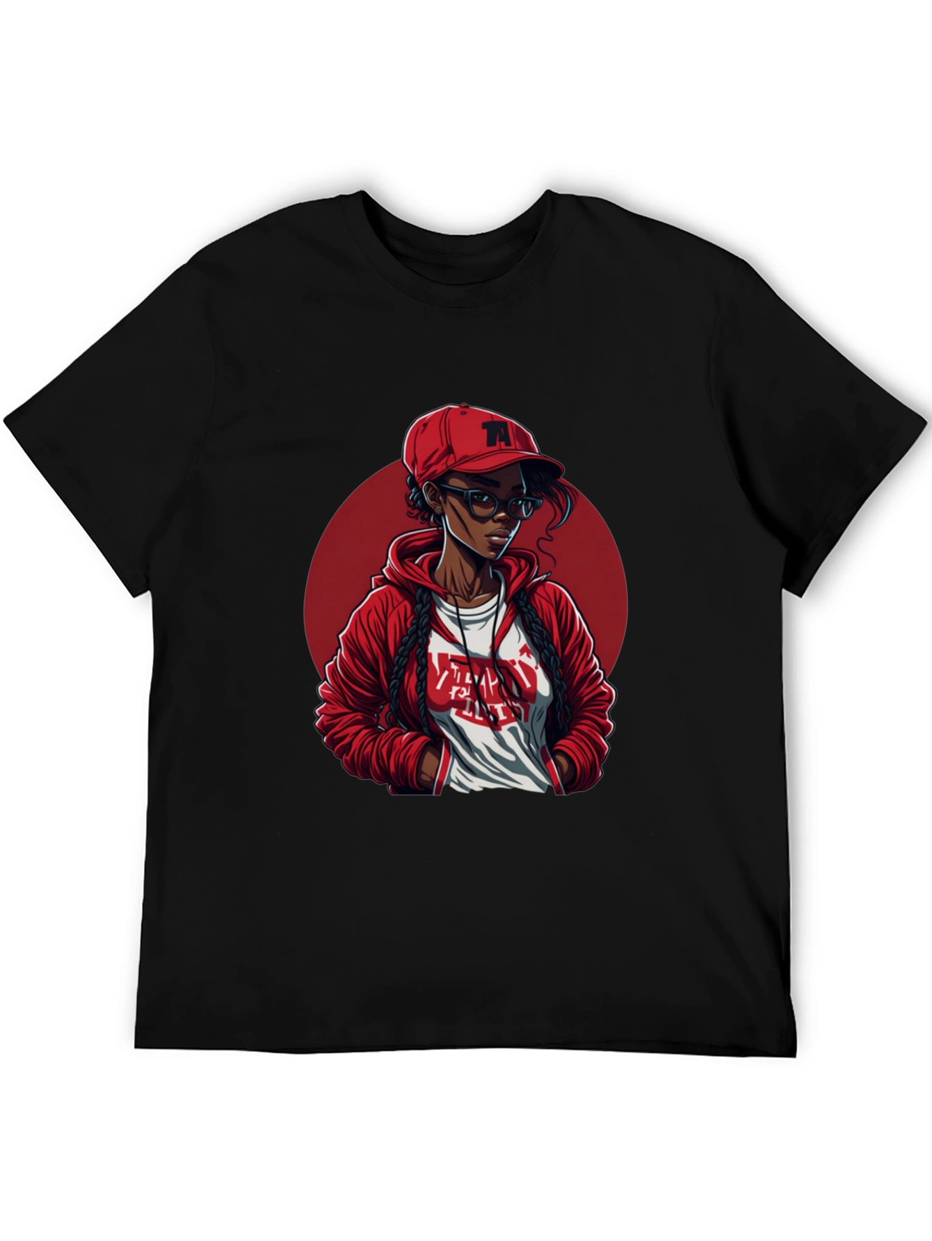 Trendy Tee Featuring a Cool Cartoon Girl