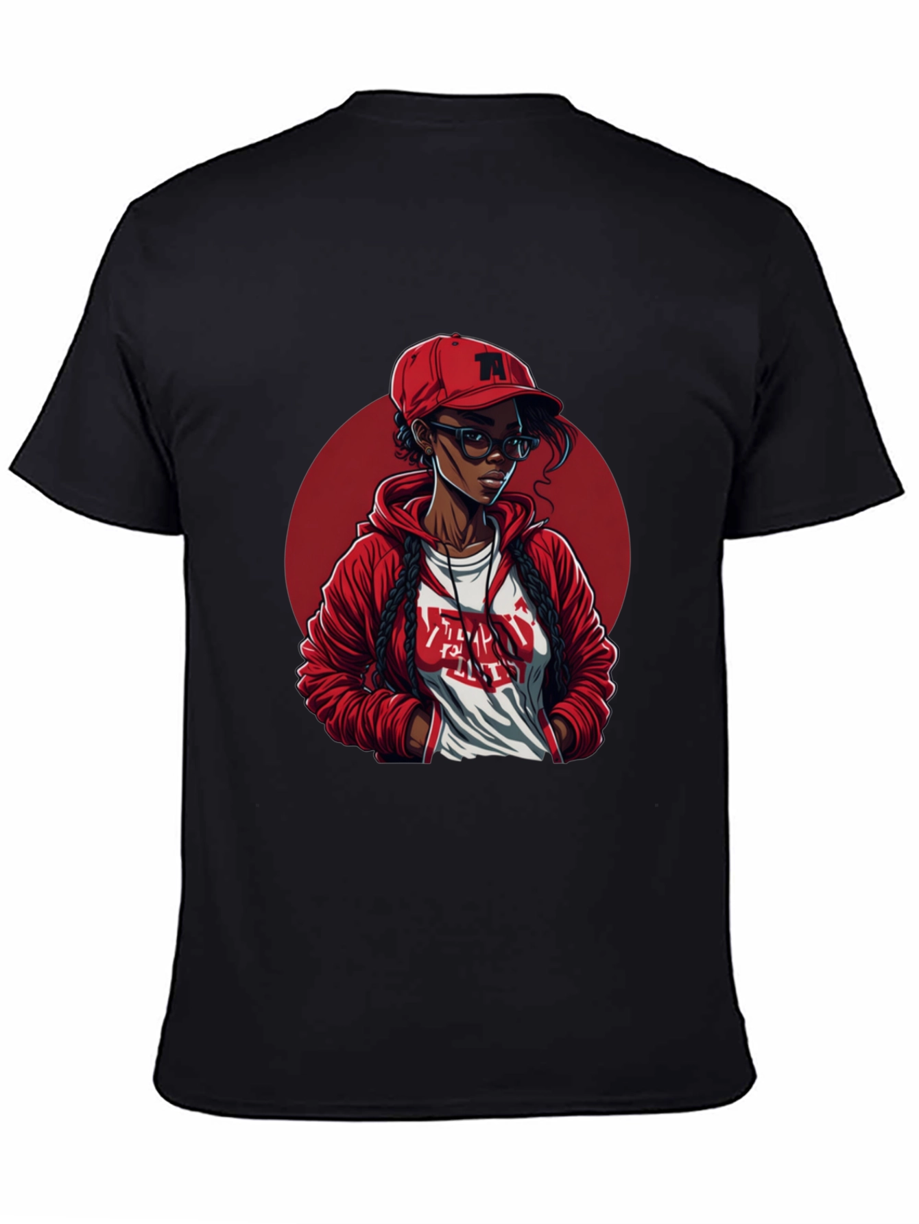 Trendy Tee Featuring a Cool Cartoon Girl