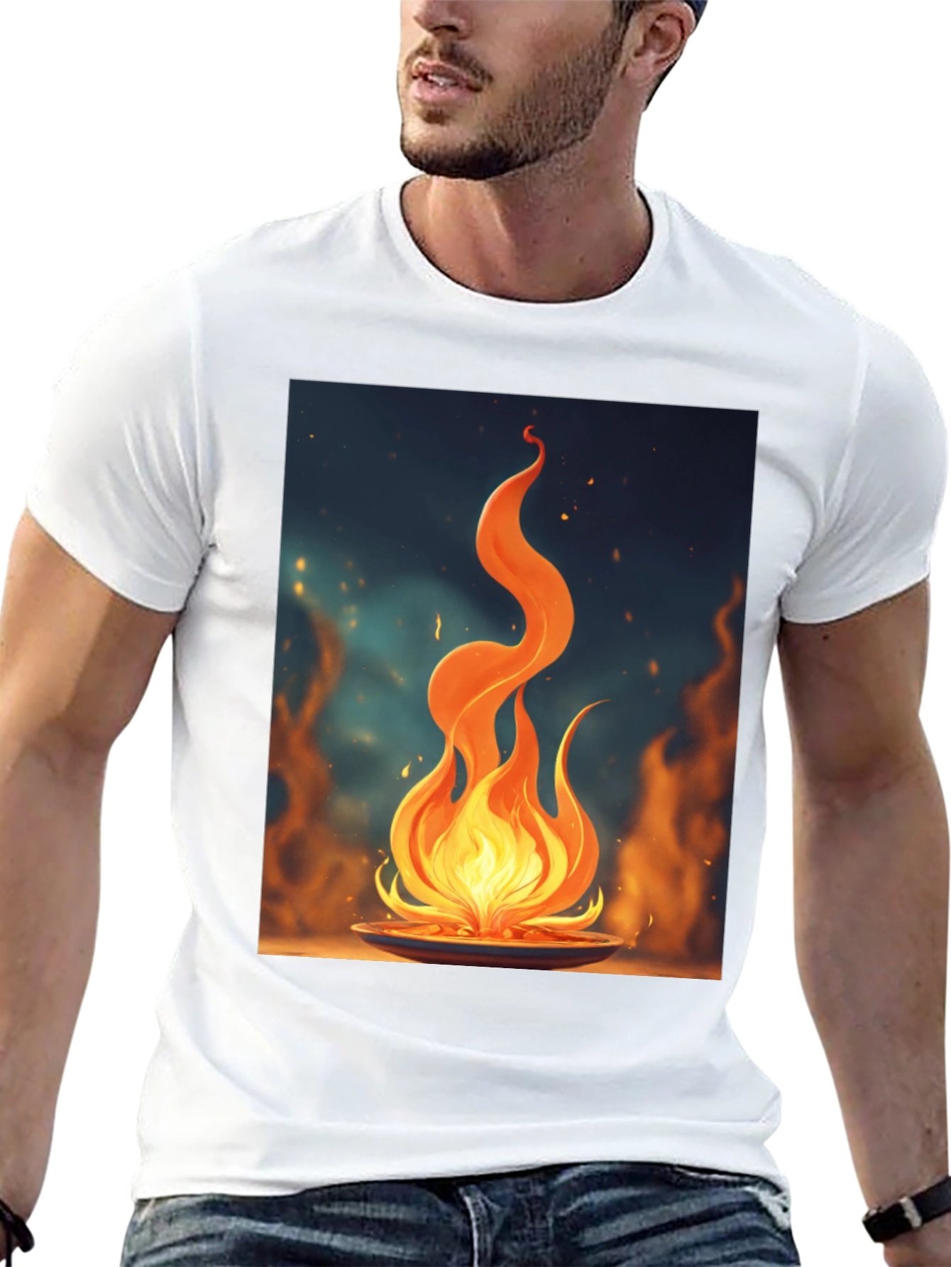Fiery Flame Graphic Tee - Bold Statement Shirt
