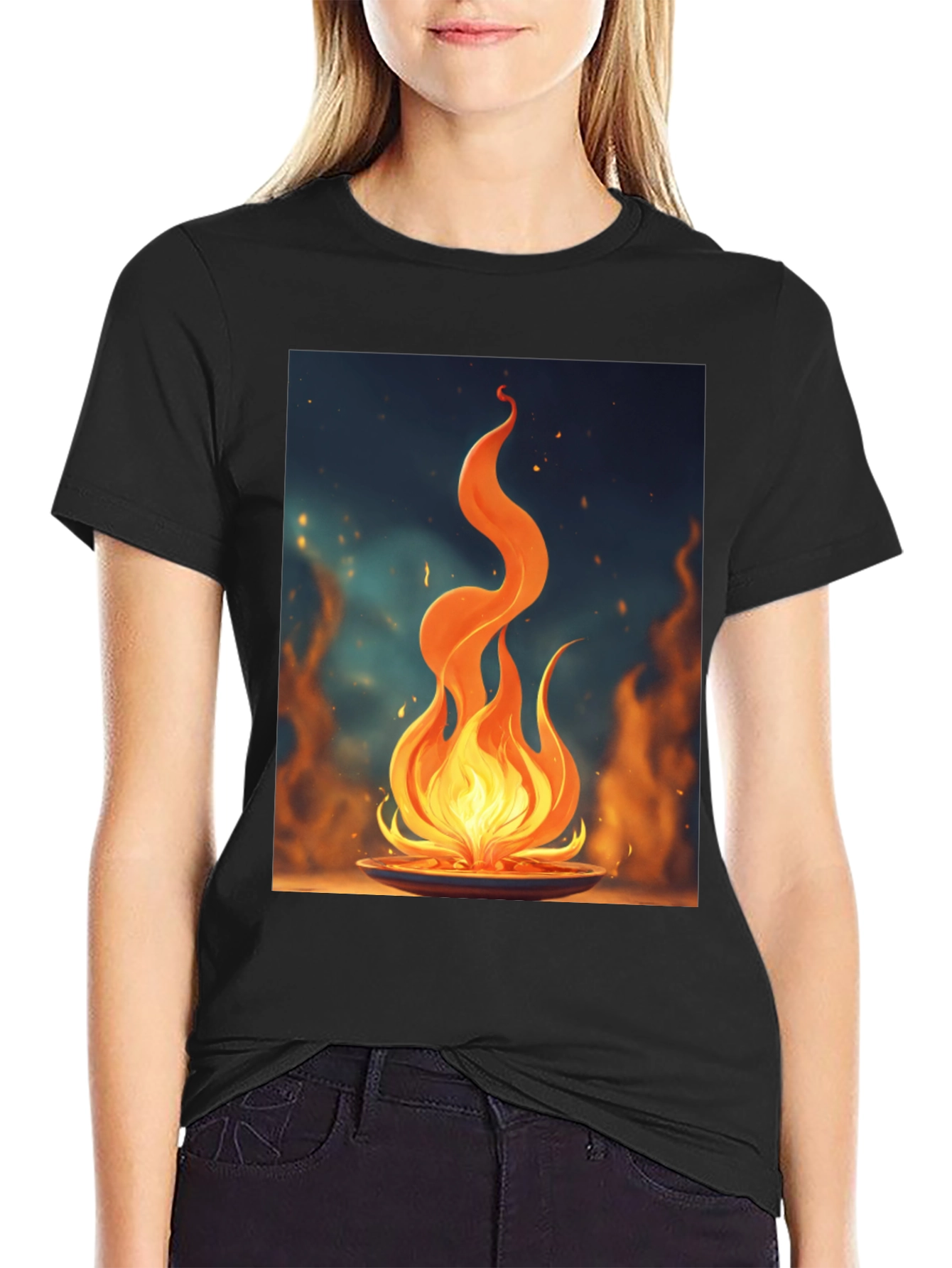 Fiery Flame Graphic Tee - Bold Statement Shirt