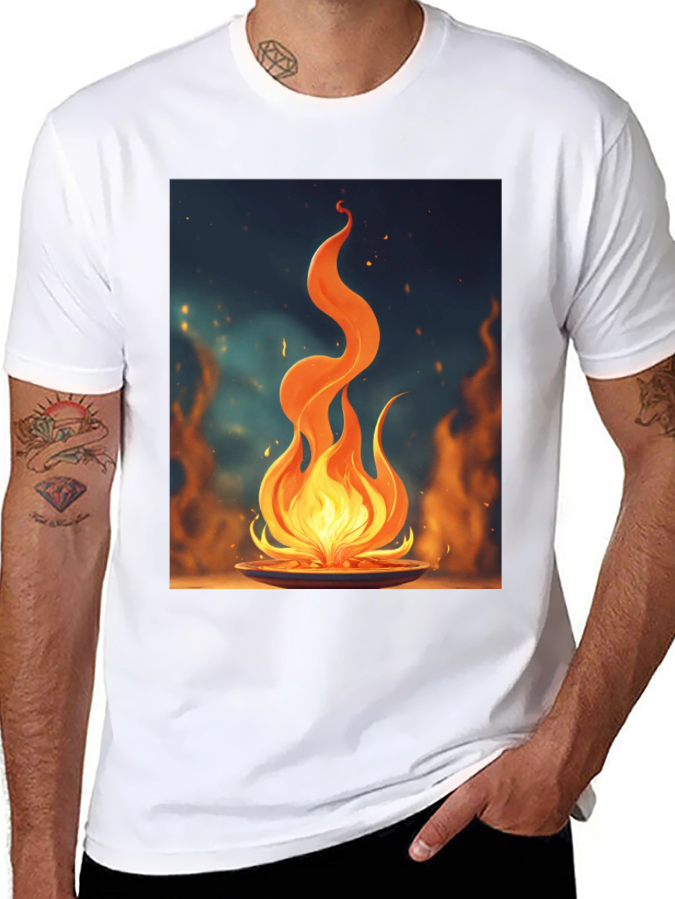 Fiery Flame Graphic Tee - Bold Statement Shirt