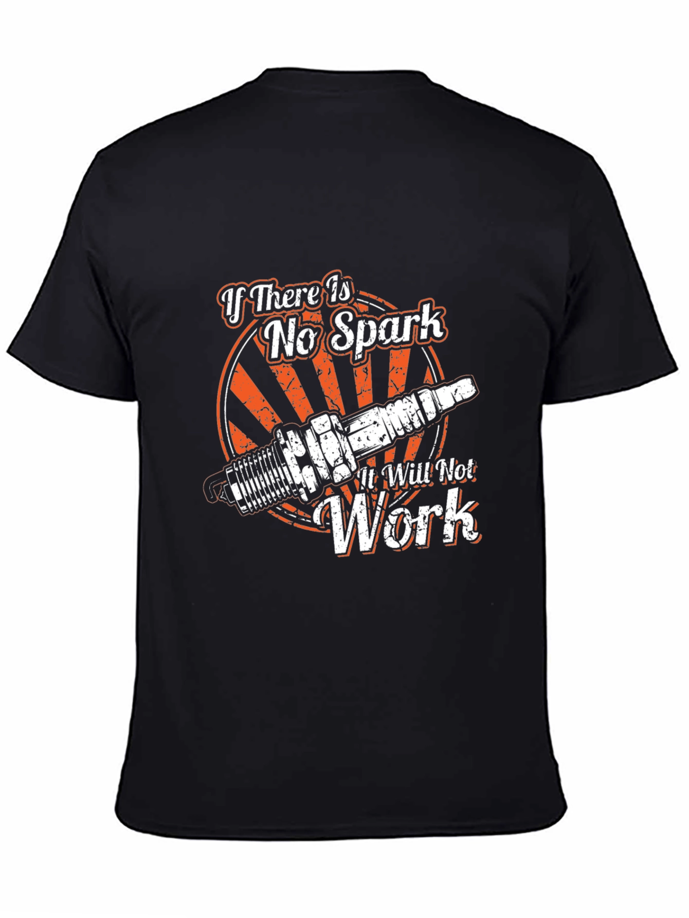 No Spark No Work Graphic T-Shirt - Mechanic
