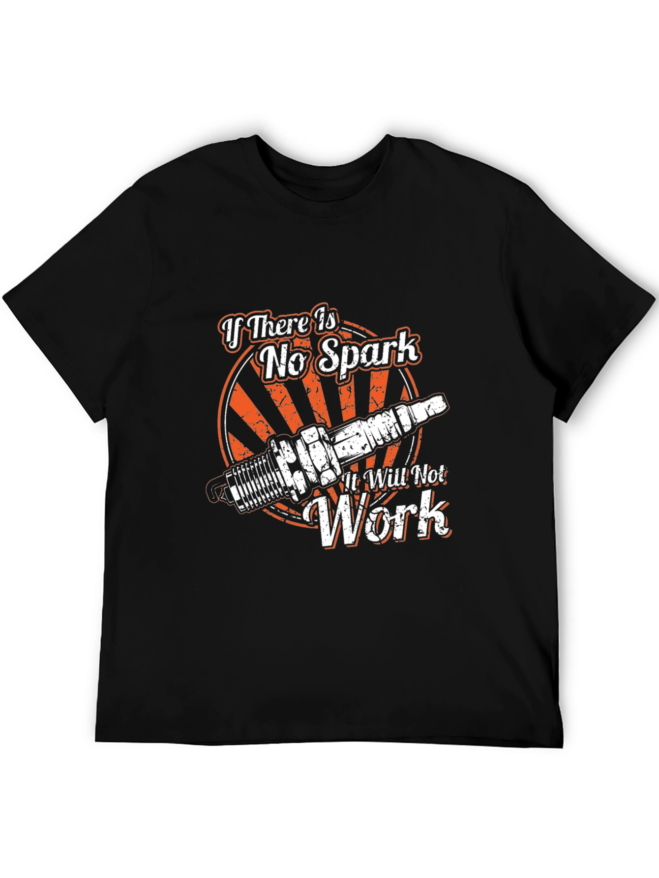 No Spark No Work Graphic T-Shirt - Mechanic