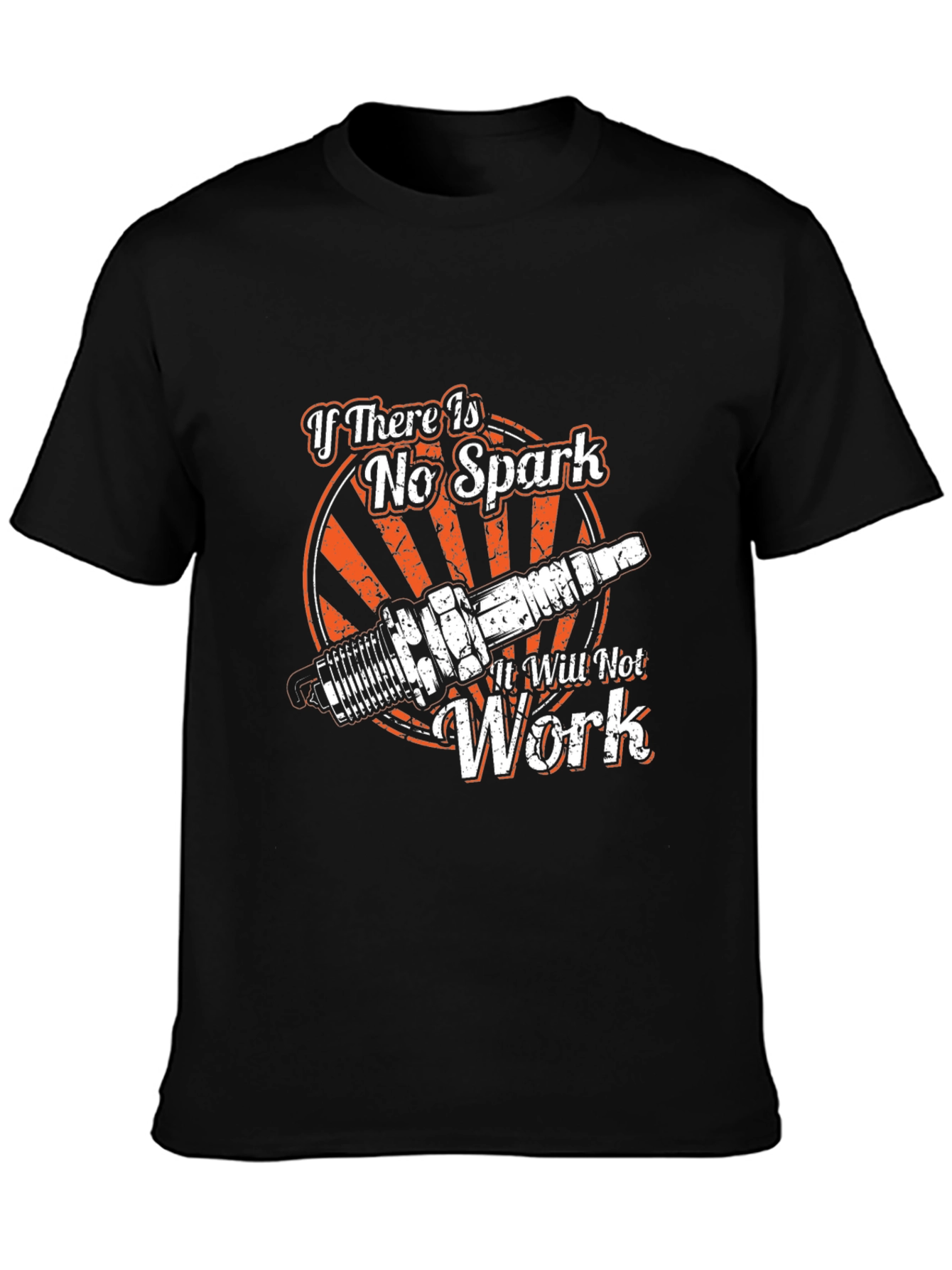 No Spark No Work Graphic T-Shirt - Mechanic
