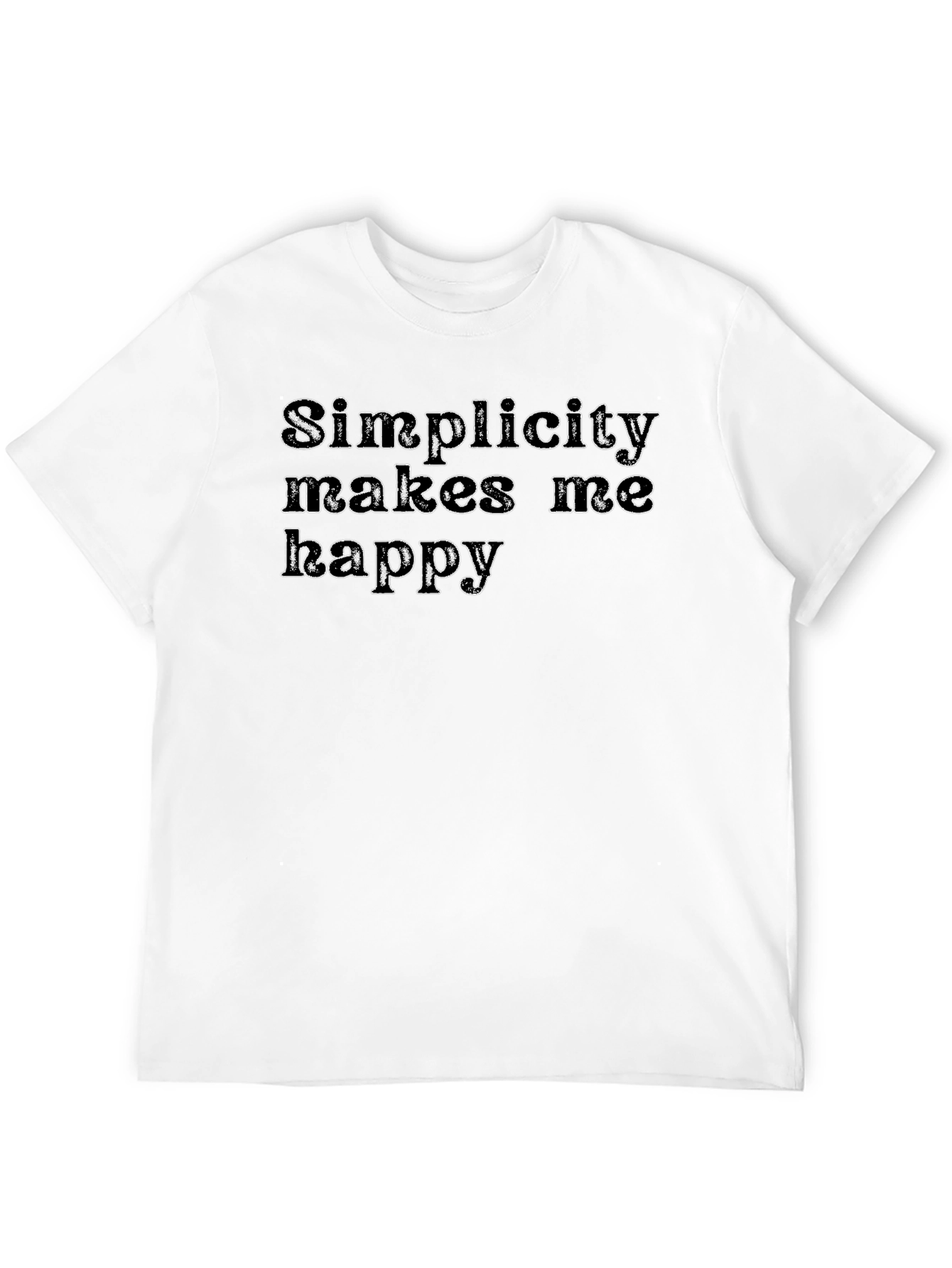 Simplicity Makes Me Happy Black Graphic Tee