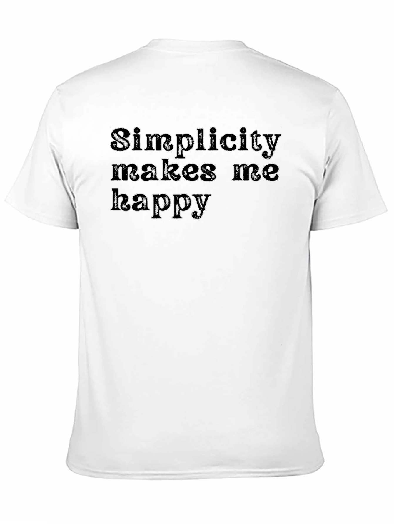 Simplicity Makes Me Happy Black Graphic Tee