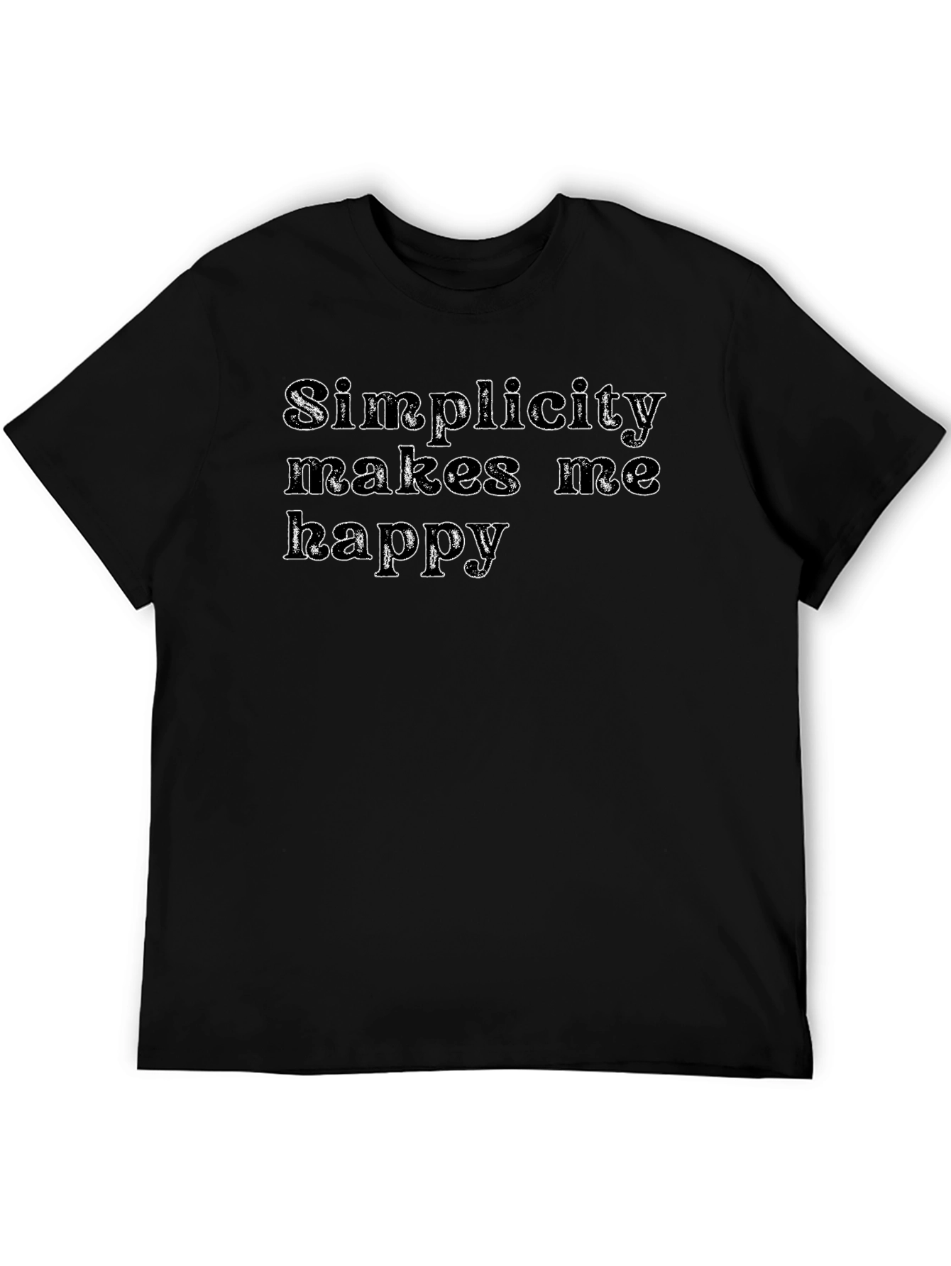 Simplicity Makes Me Happy Black Graphic Tee