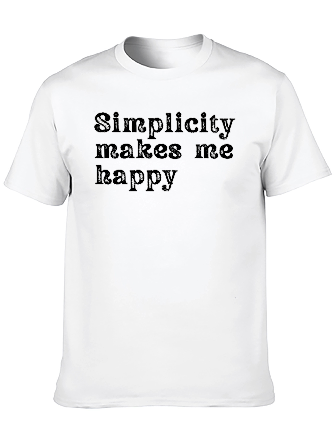 Simplicity Makes Me Happy Black Graphic Tee