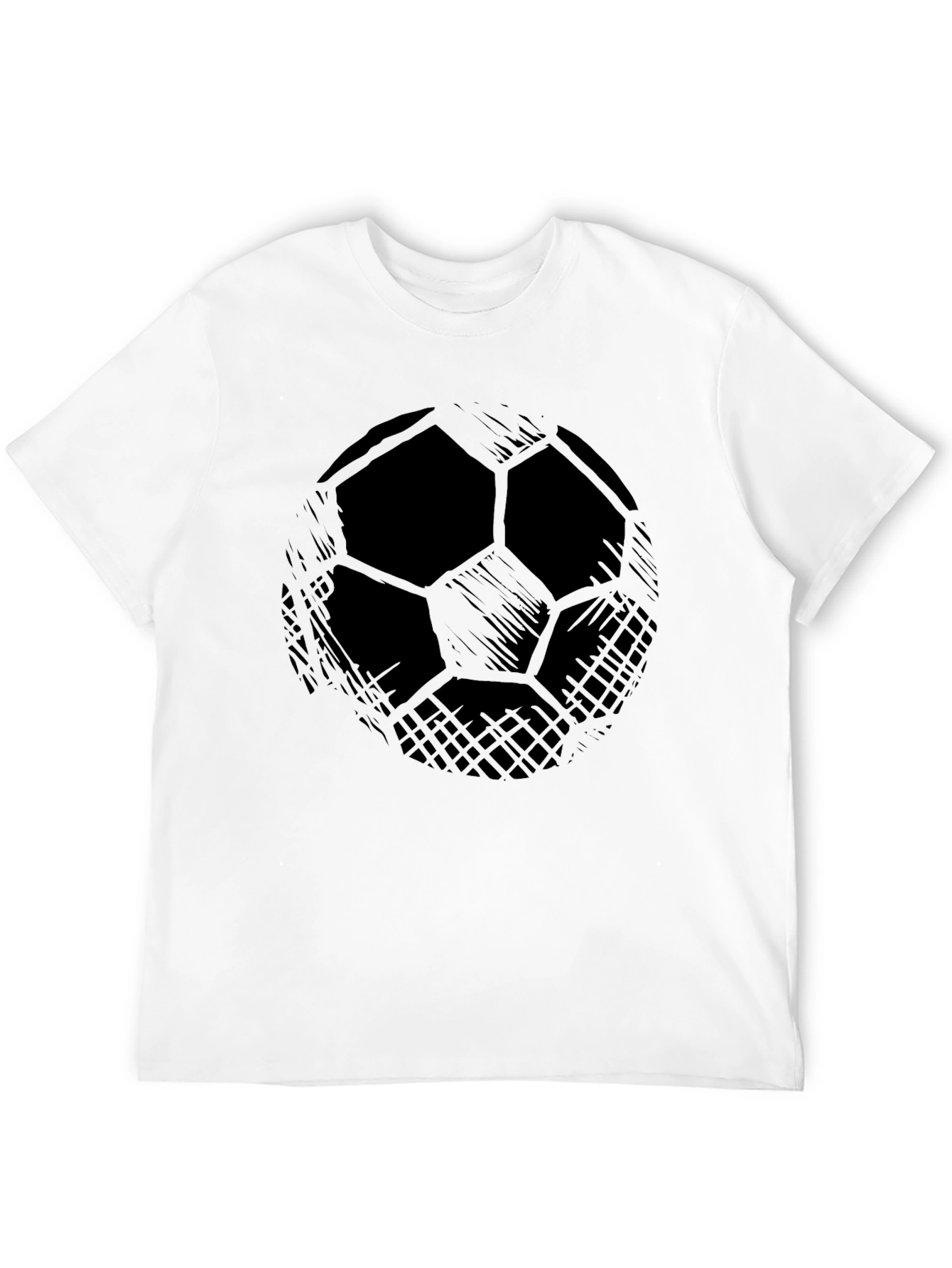 Soccer Ball Graphic T-Shirt - Black