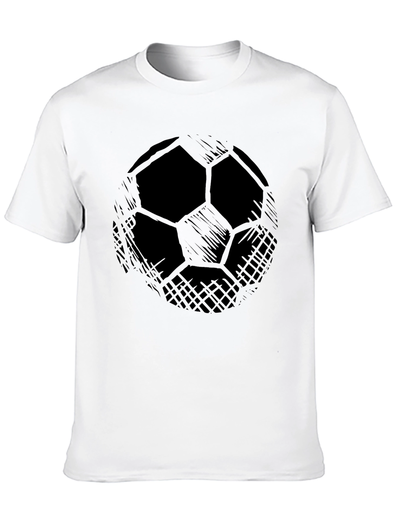 Soccer Ball Graphic T-Shirt - Black