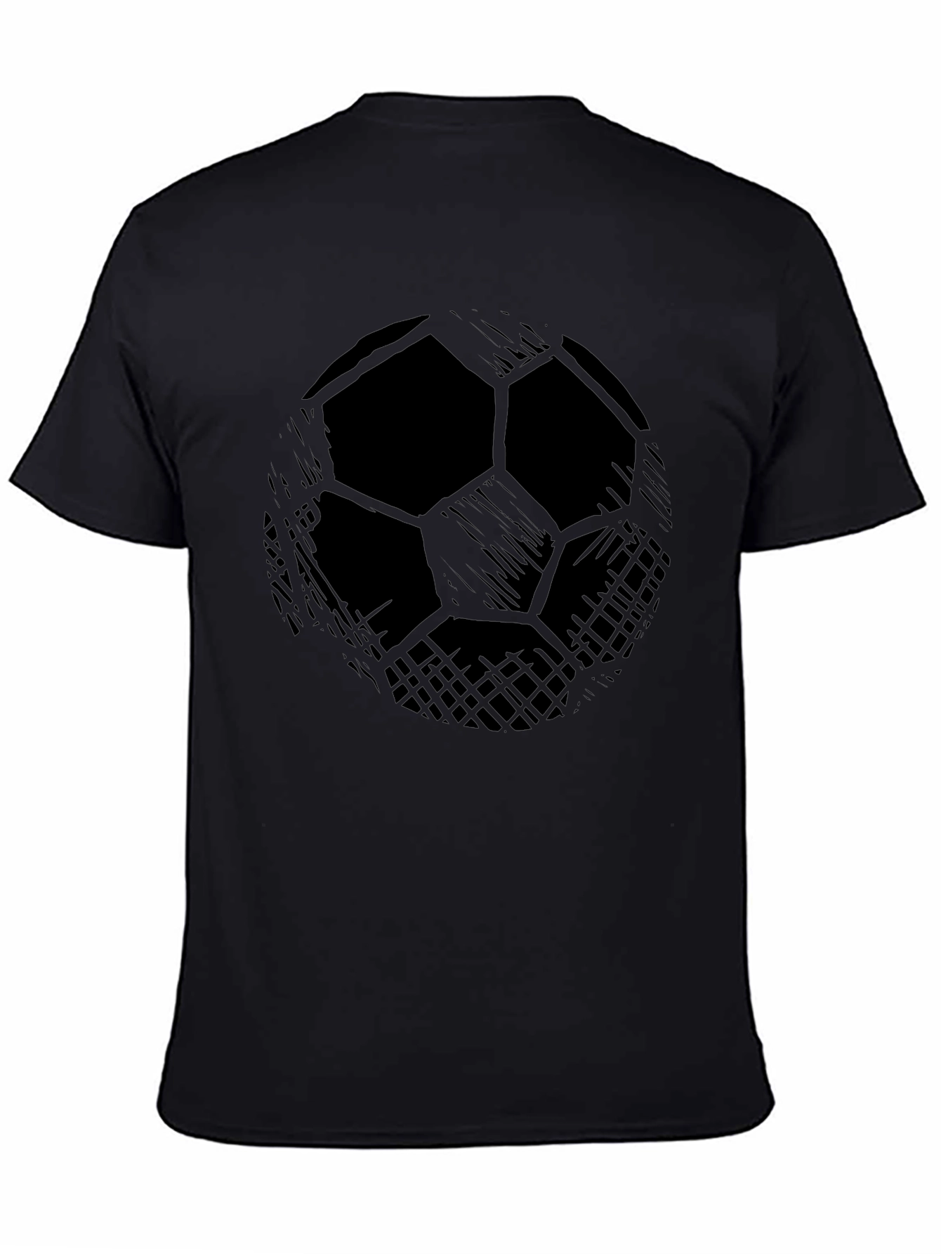 Soccer Ball Graphic T-Shirt - Black