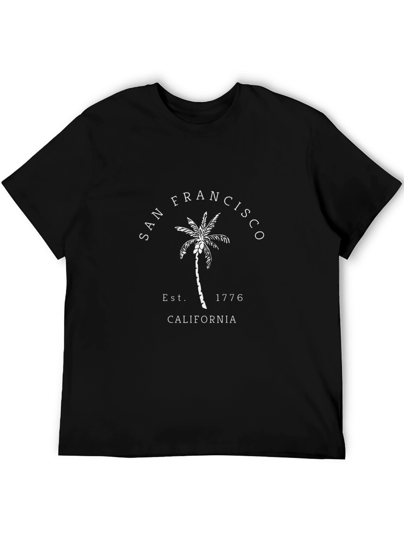 San Francisco Palm Tree Est. 1776 Black T-Shirt